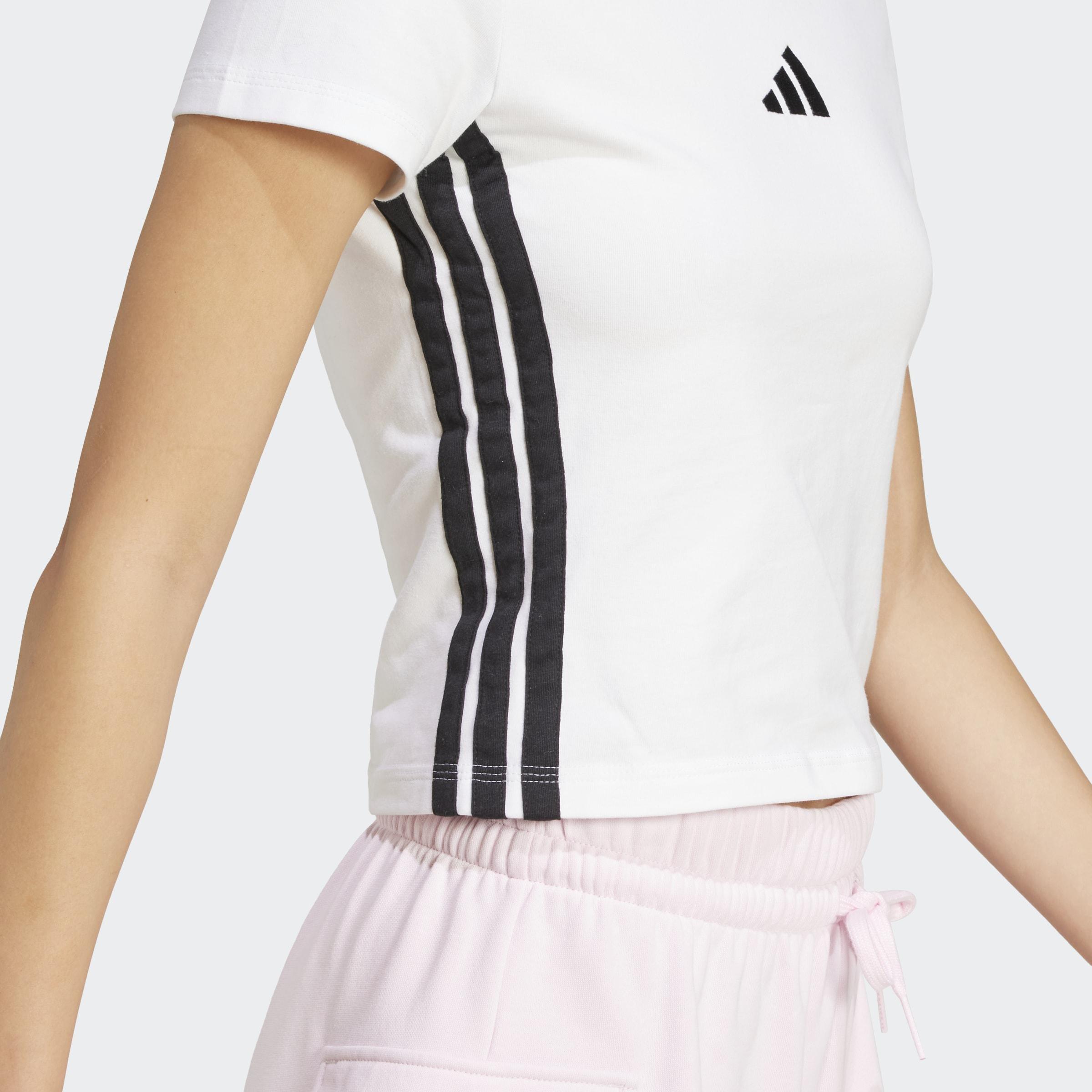 Essentials 3-Stripes Slim Baby T-Shirt, White, A701_ONE, large image number 2