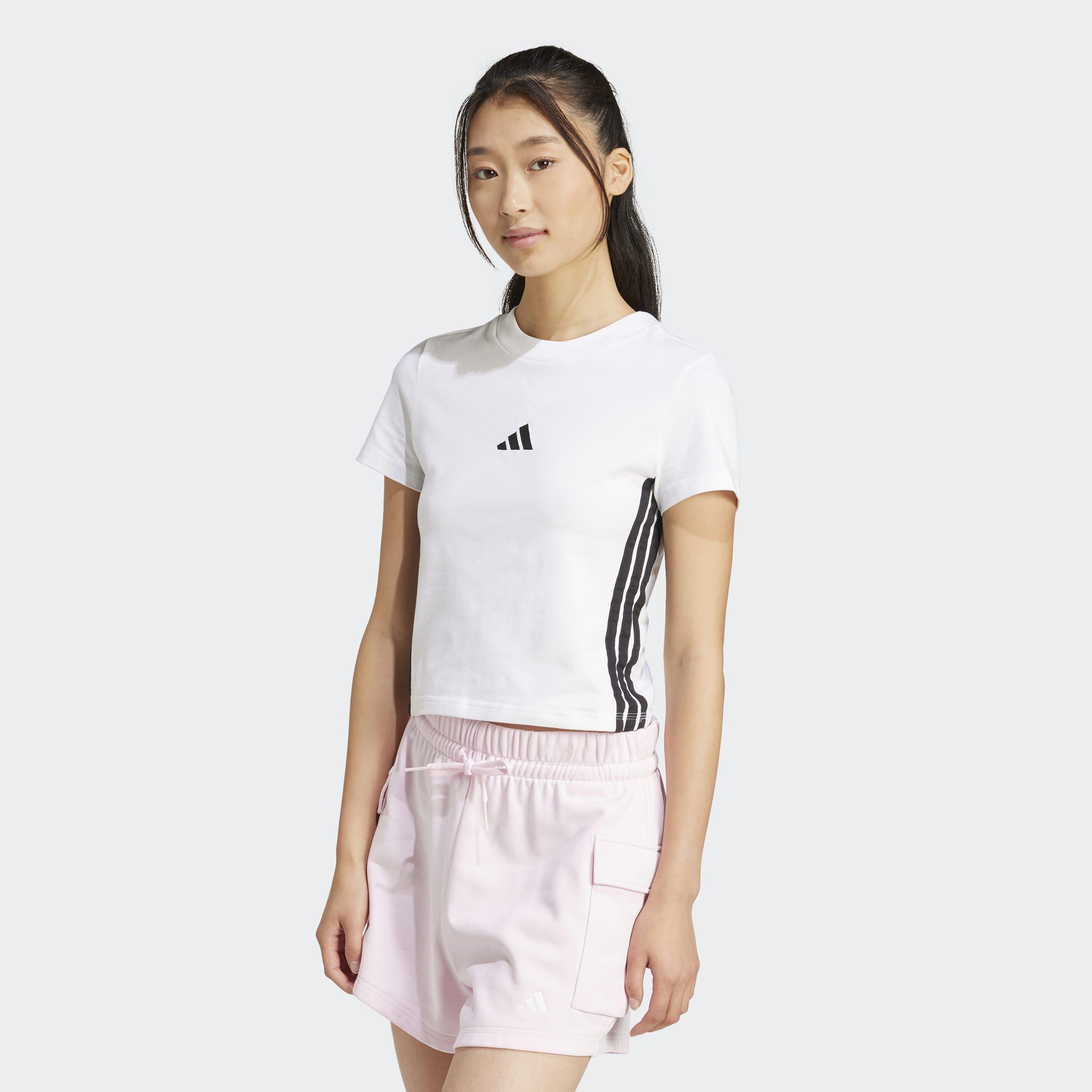Essentials 3-Stripes Slim Baby T-Shirt, White, A701_ONE, large image number 5