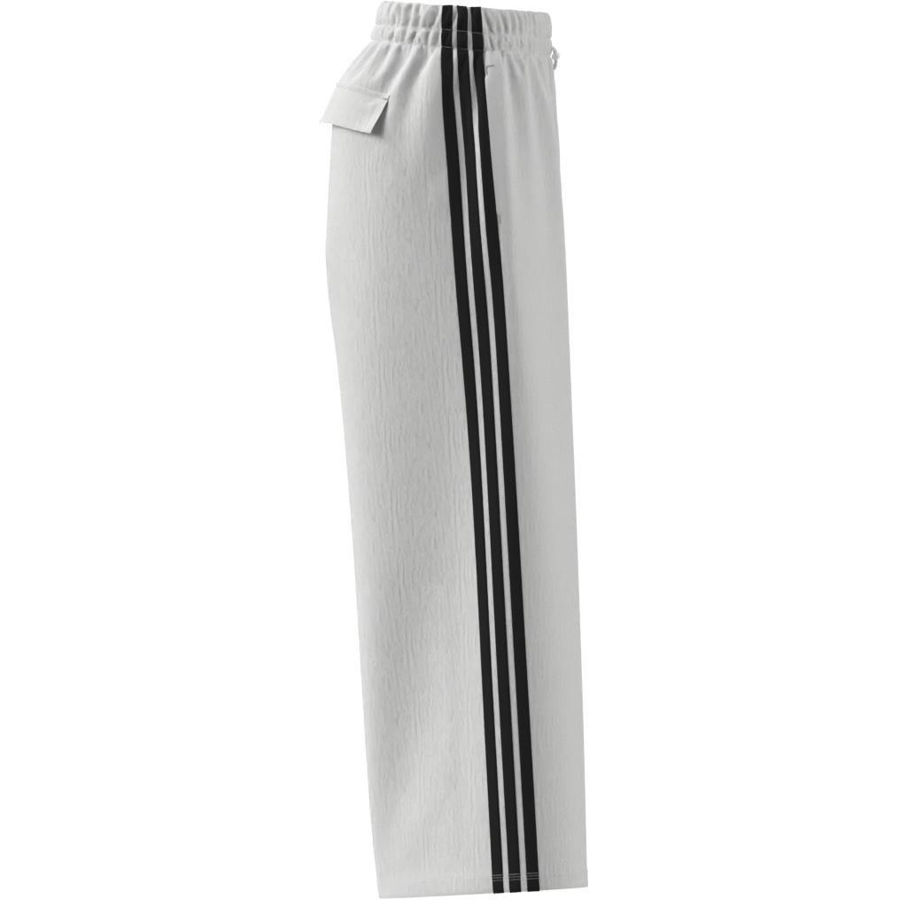 Essentials 3-Stripes Lifestyle Woven Parachute Tracksuit Bottoms, White, , large image number 4
