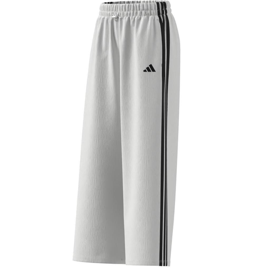 Essentials 3-Stripes Lifestyle Woven Parachute Tracksuit Bottoms, White, A701_ONE, large image number 5