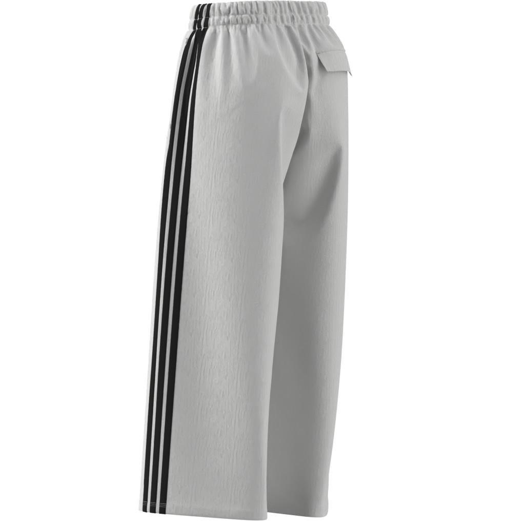 Essentials 3-Stripes Lifestyle Woven Parachute Tracksuit Bottoms, White, , large image number 6