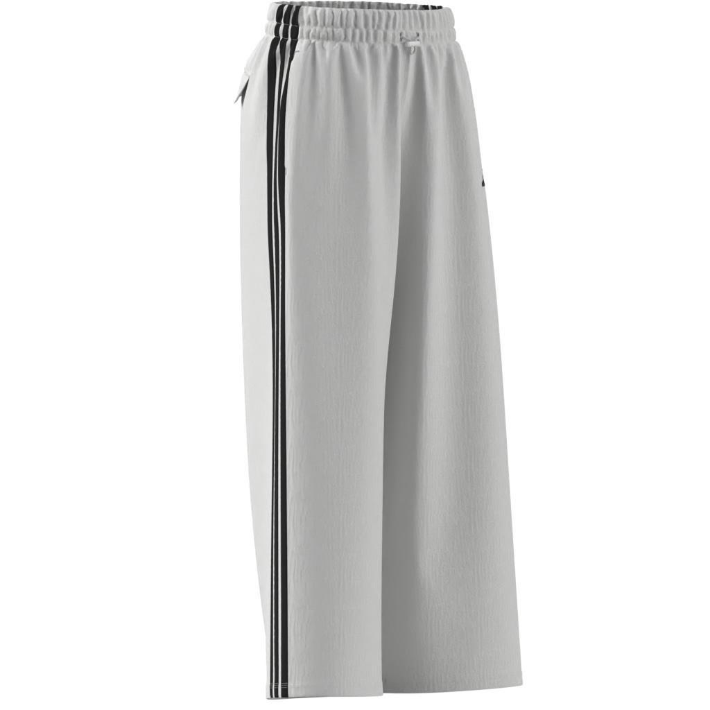 Essentials 3-Stripes Lifestyle Woven Parachute Tracksuit Bottoms, White, , large image number 7