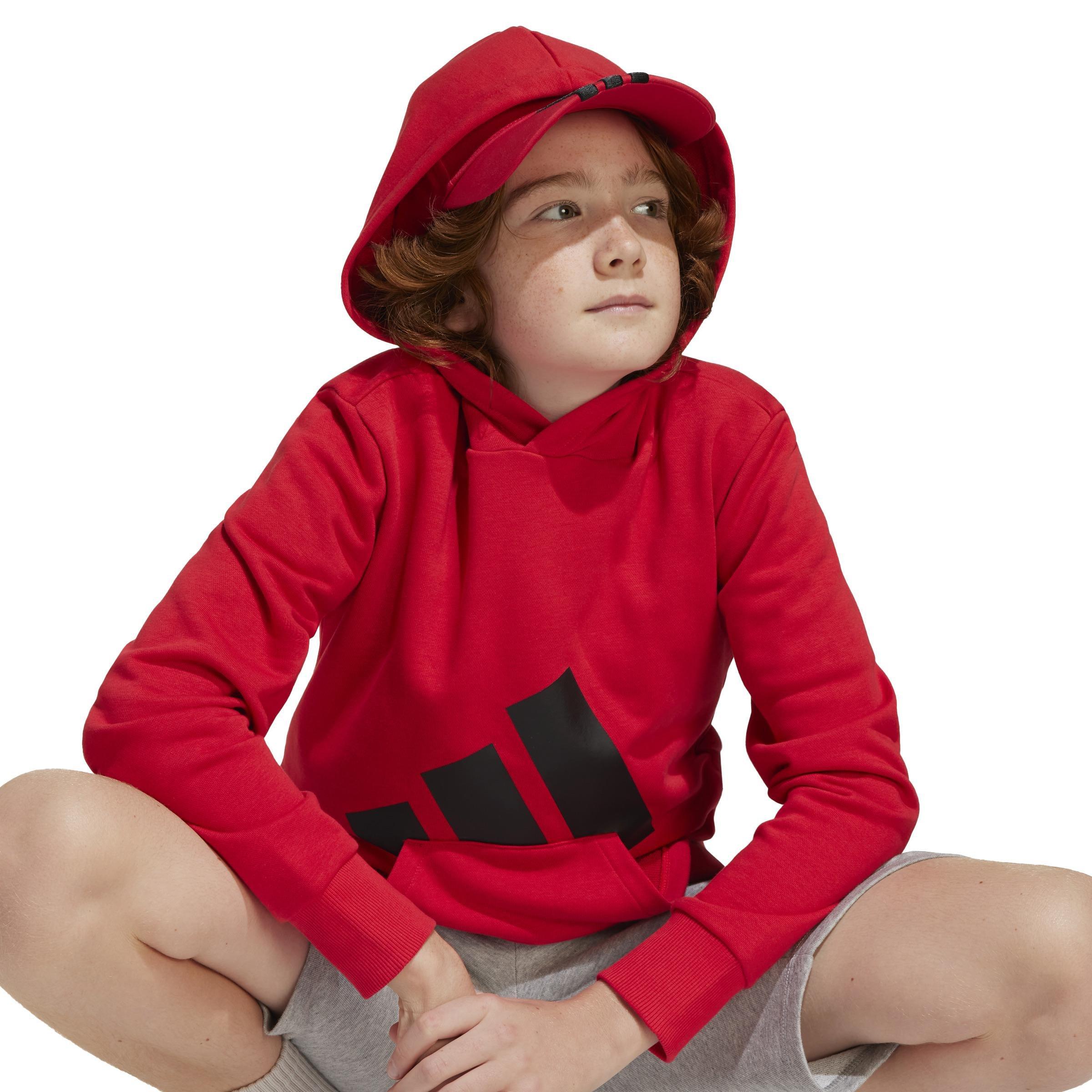 Unisex Kids Essentials Hoodie, Red, , large image number 4