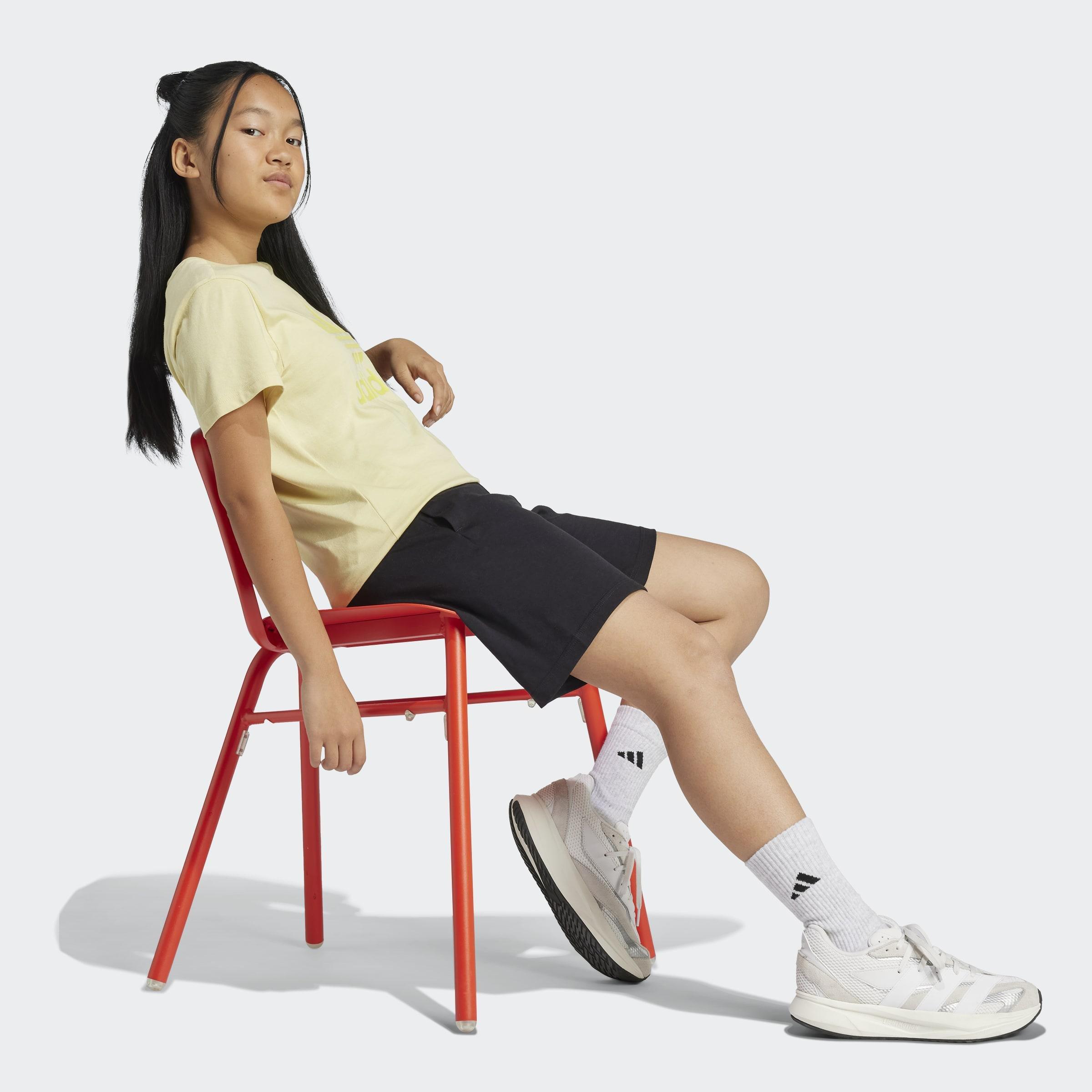 Kids Unisex Essentials Shorts, Black, A701_ONE, large image number 4