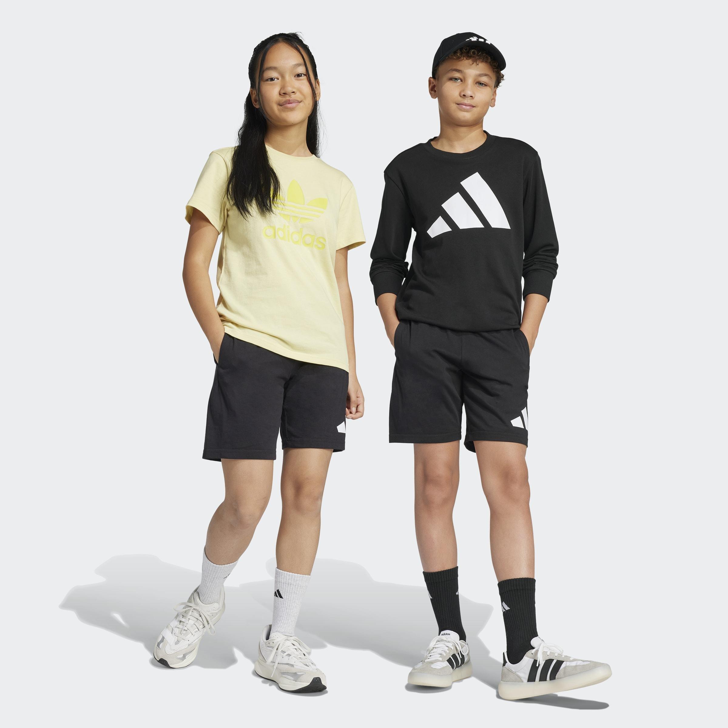 Kids Unisex Essentials Shorts, Black, A701_ONE, large image number 6