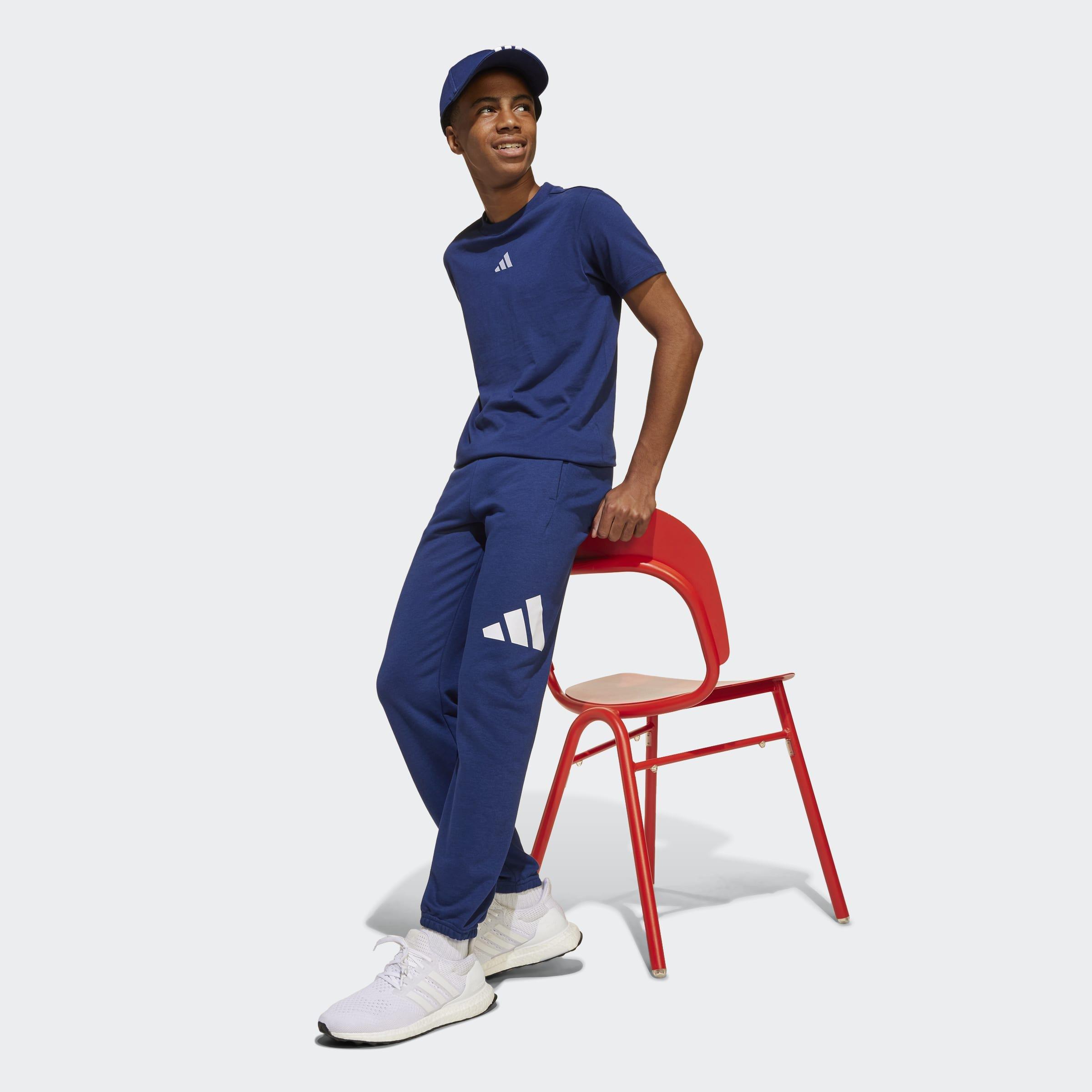 Kids Unisex Essentials Joggers, Blue, A701_ONE, large image number 7