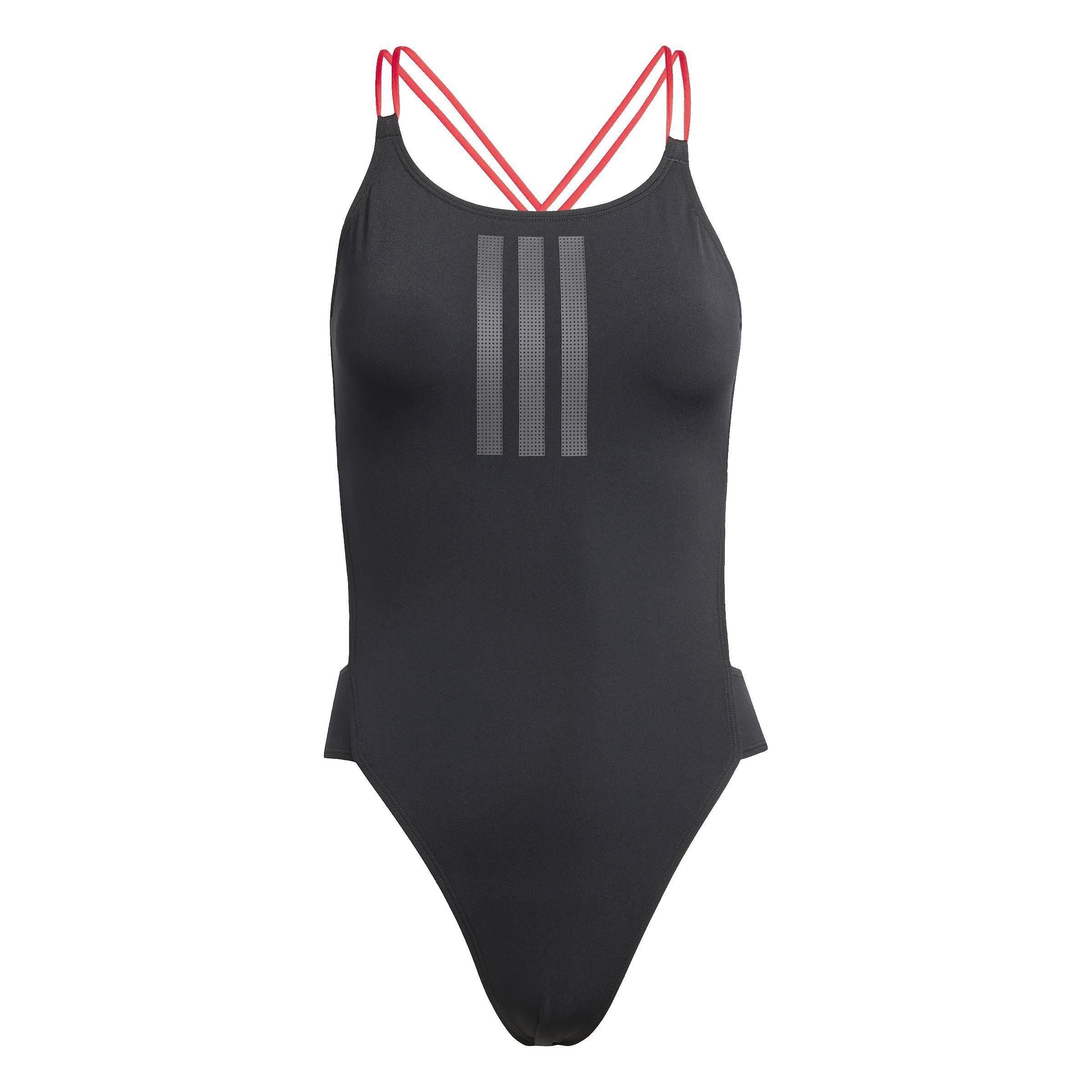 Ripstream 3-Stripes X-Back Swimsuit, Black, A701_ONE, large image number 0