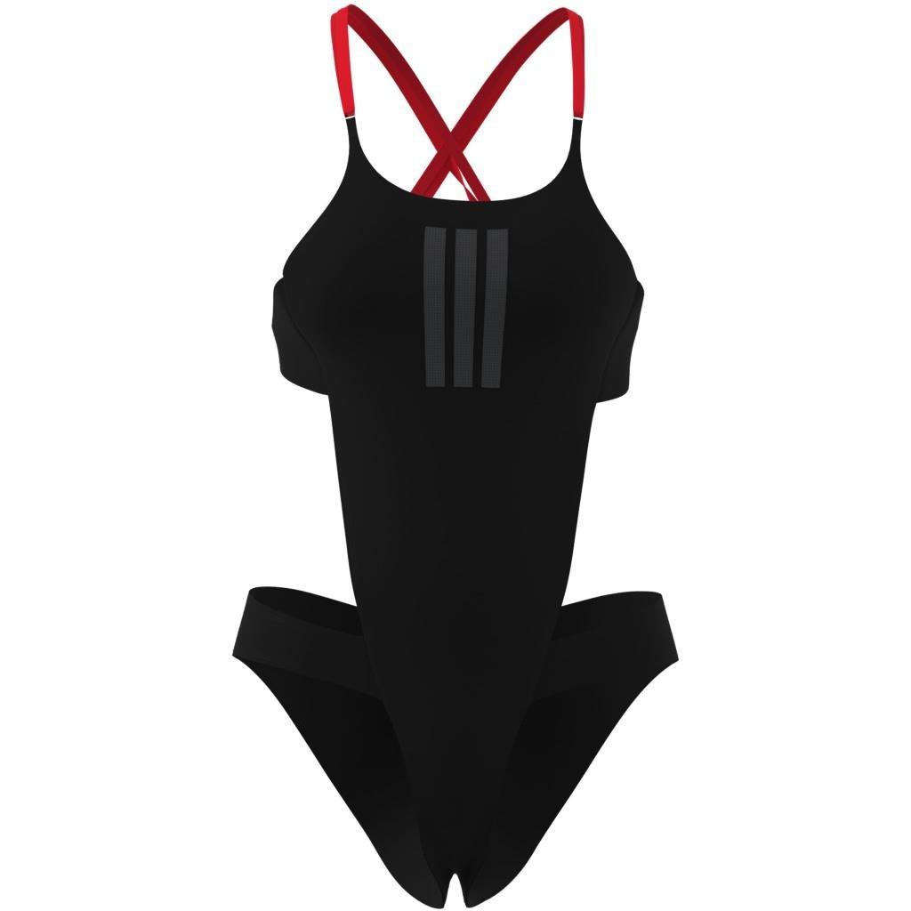 Ripstream 3-Stripes X-Back Swimsuit, Black, A701_ONE, large image number 11