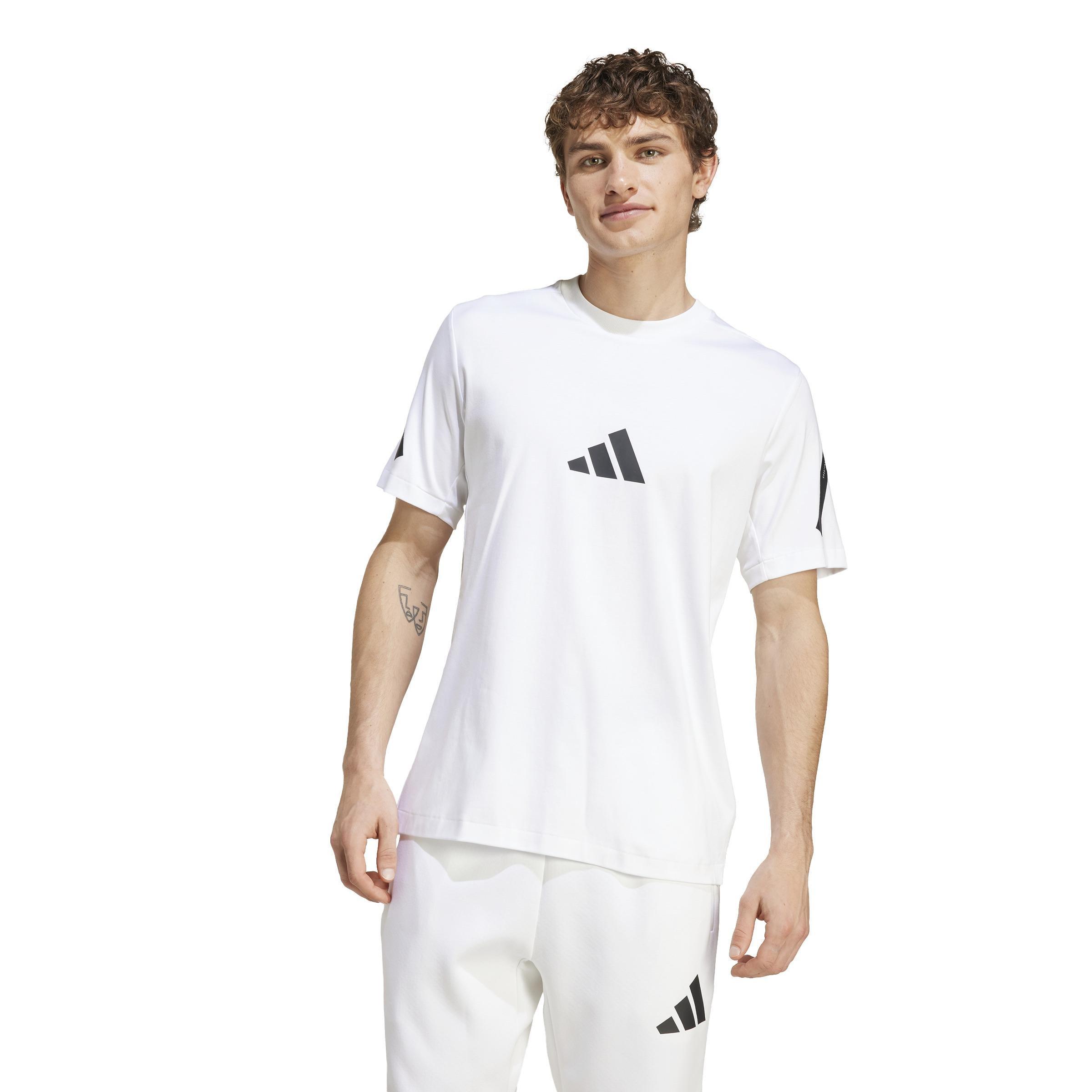 Adidas Z.N.E. T-Shirt, White, A701_ONE, large image number 8