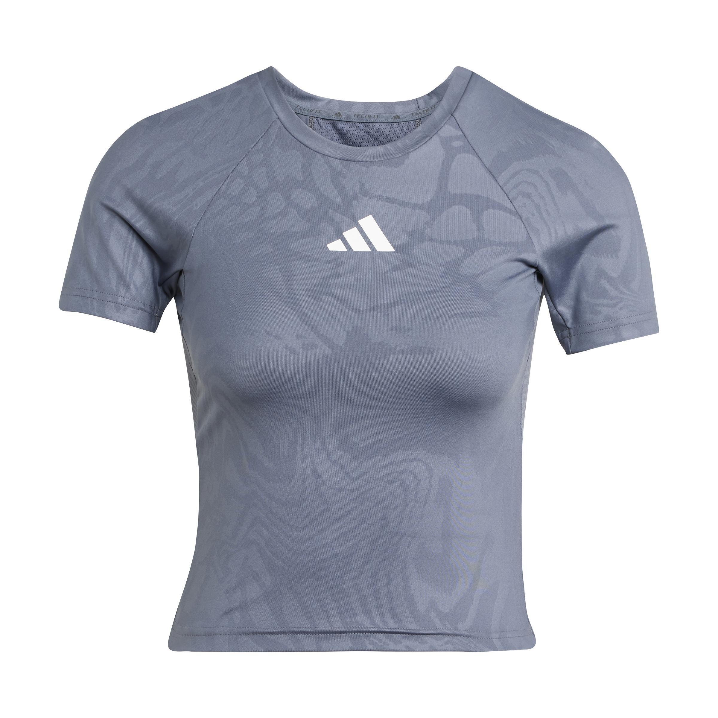 Techfit Printed T-Shirt, Grey, A701_ONE, large image number 0