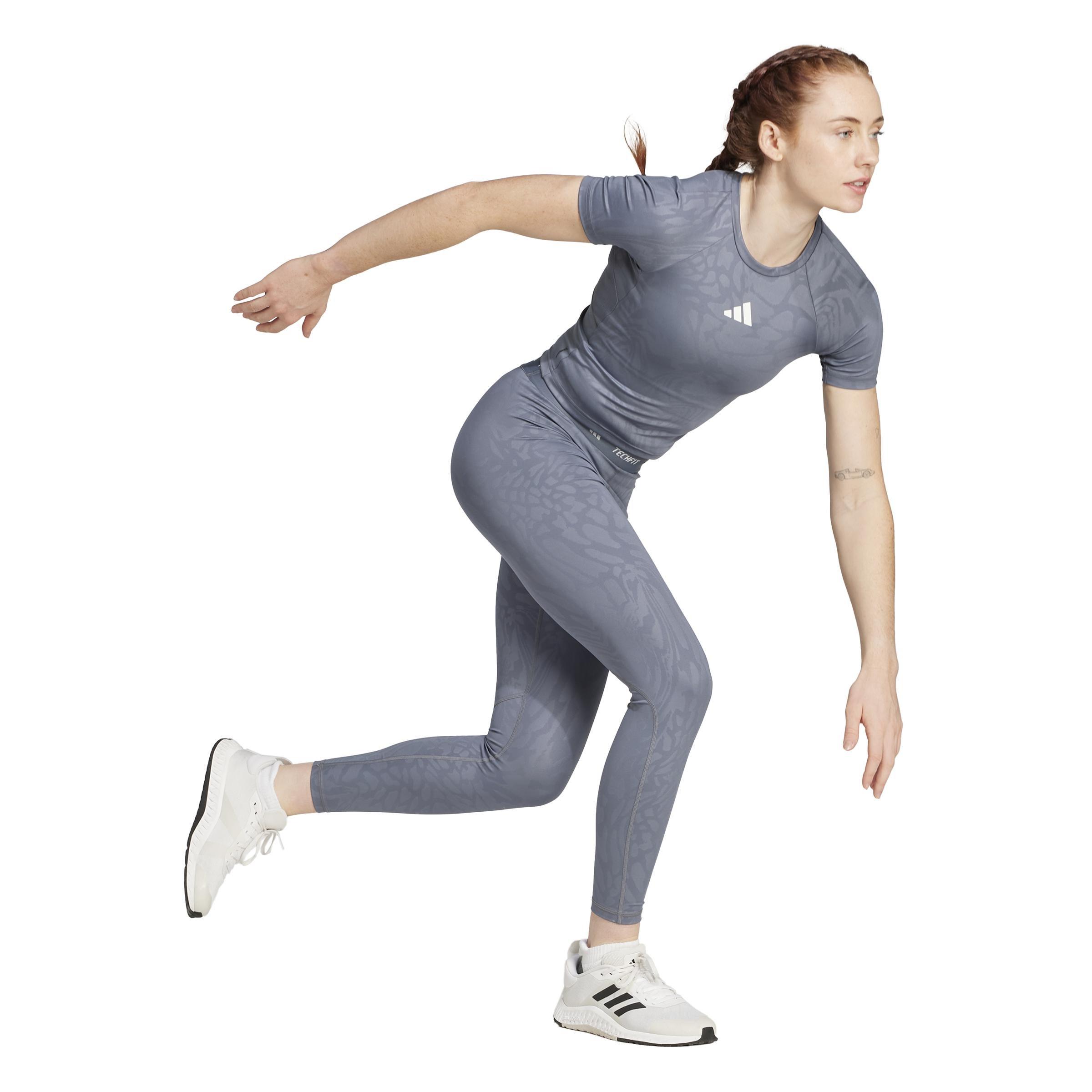 Techfit Printed T-Shirt, Grey, A701_ONE, large image number 7
