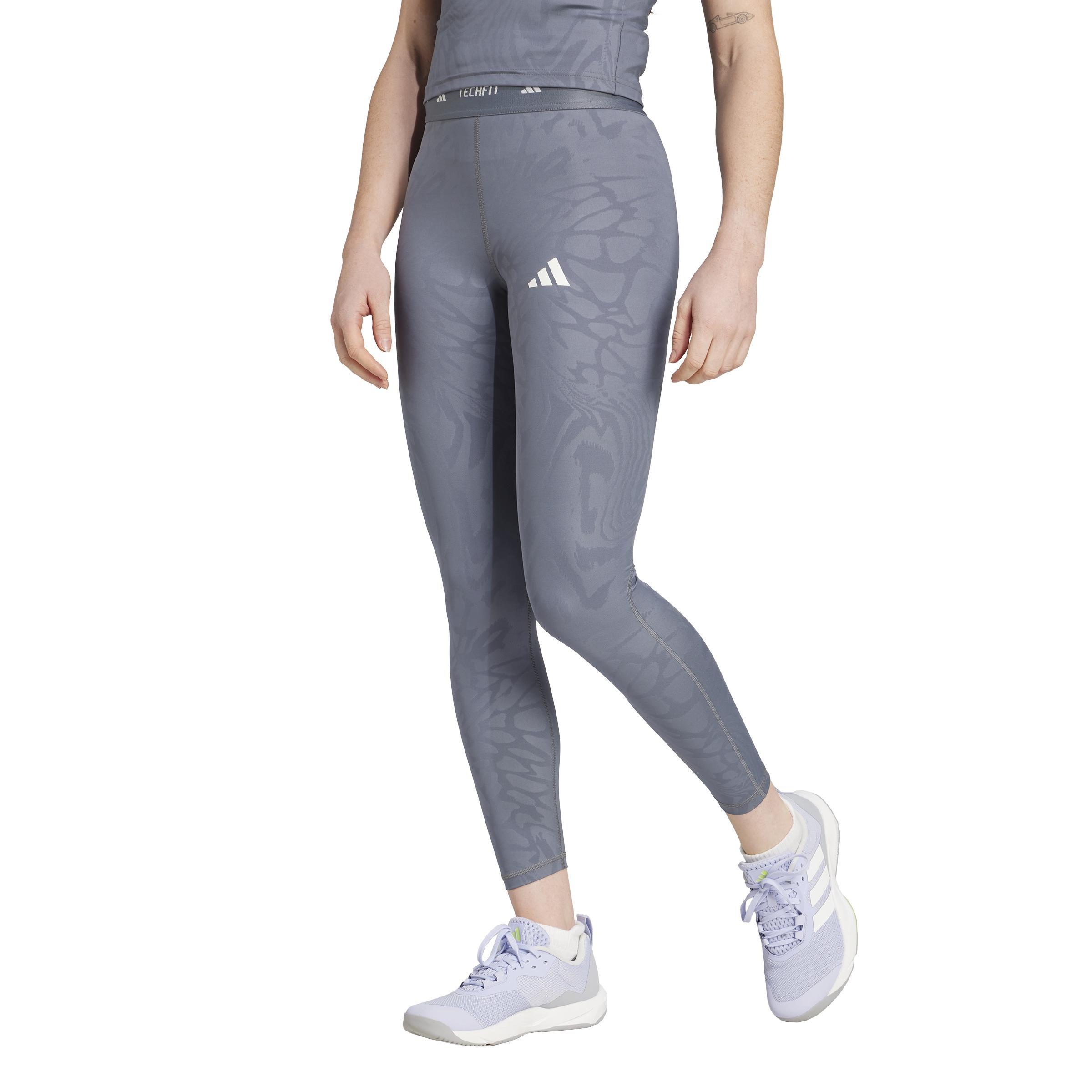Techfit Printed 7/8 Leggings, Grey, , large image number 5