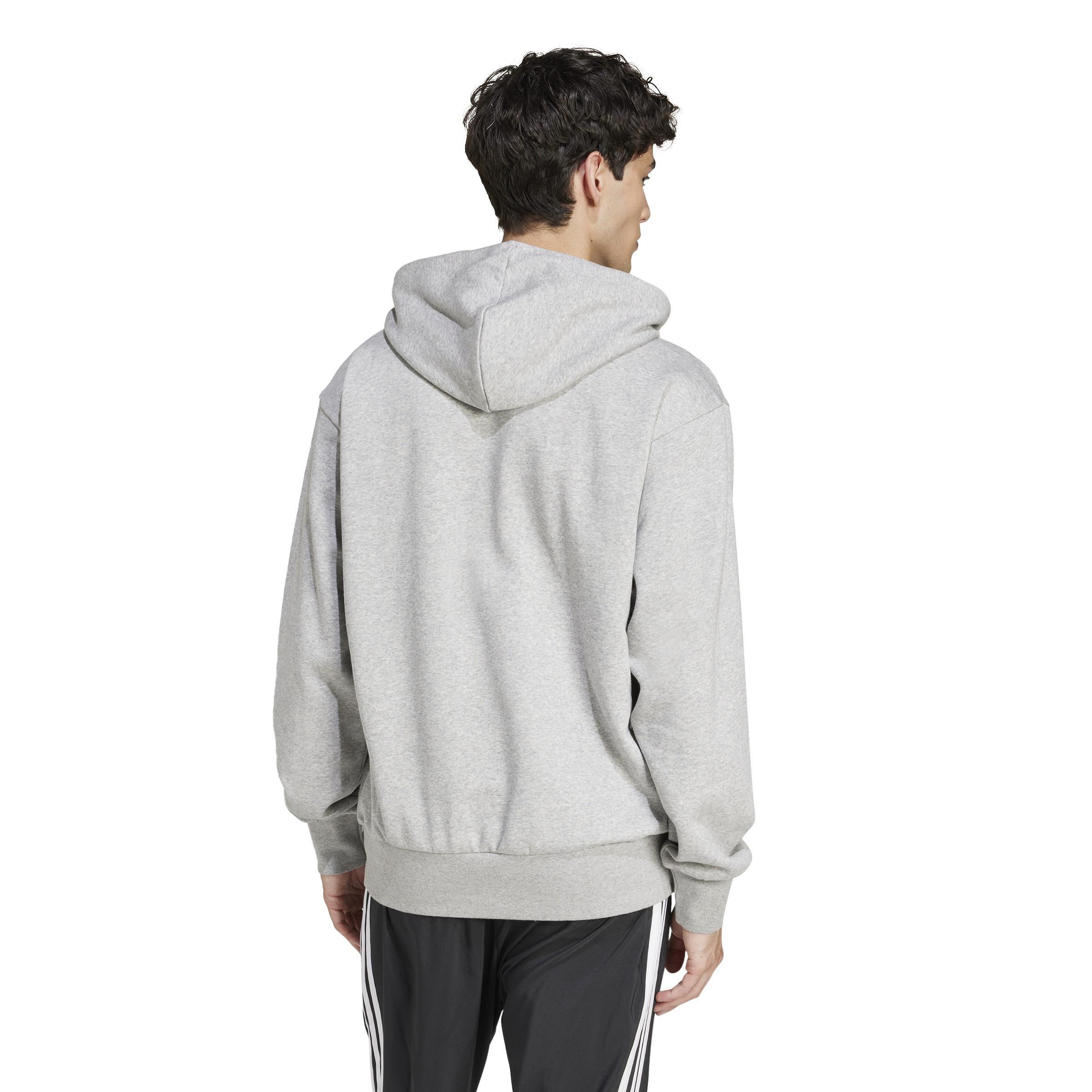 Essentials Feelcozy Fleece Hoodie, Grey, A701_ONE, large image number 1