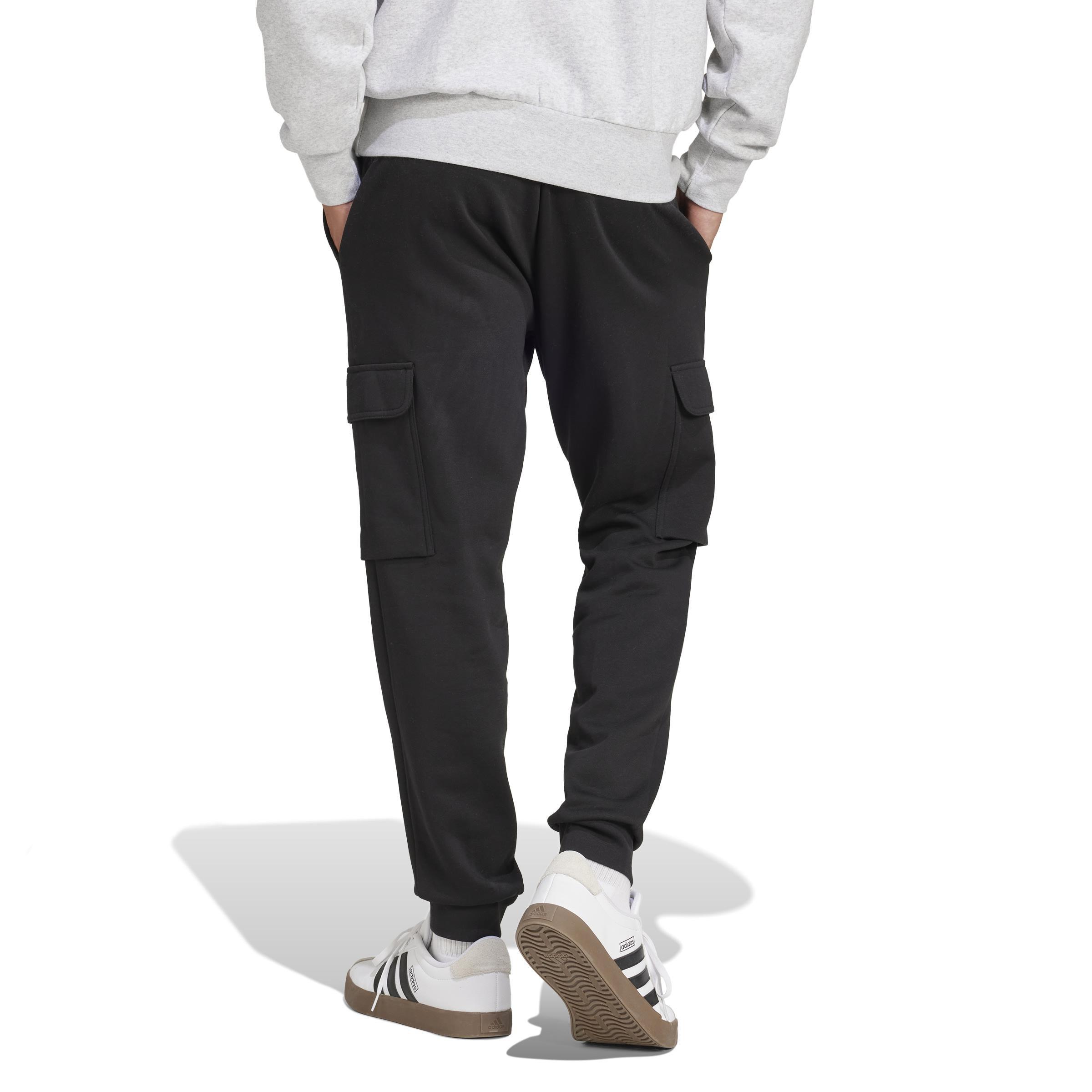 Essentials Feelcozy Fleece Cargo Joggers, Black, , large image number 1