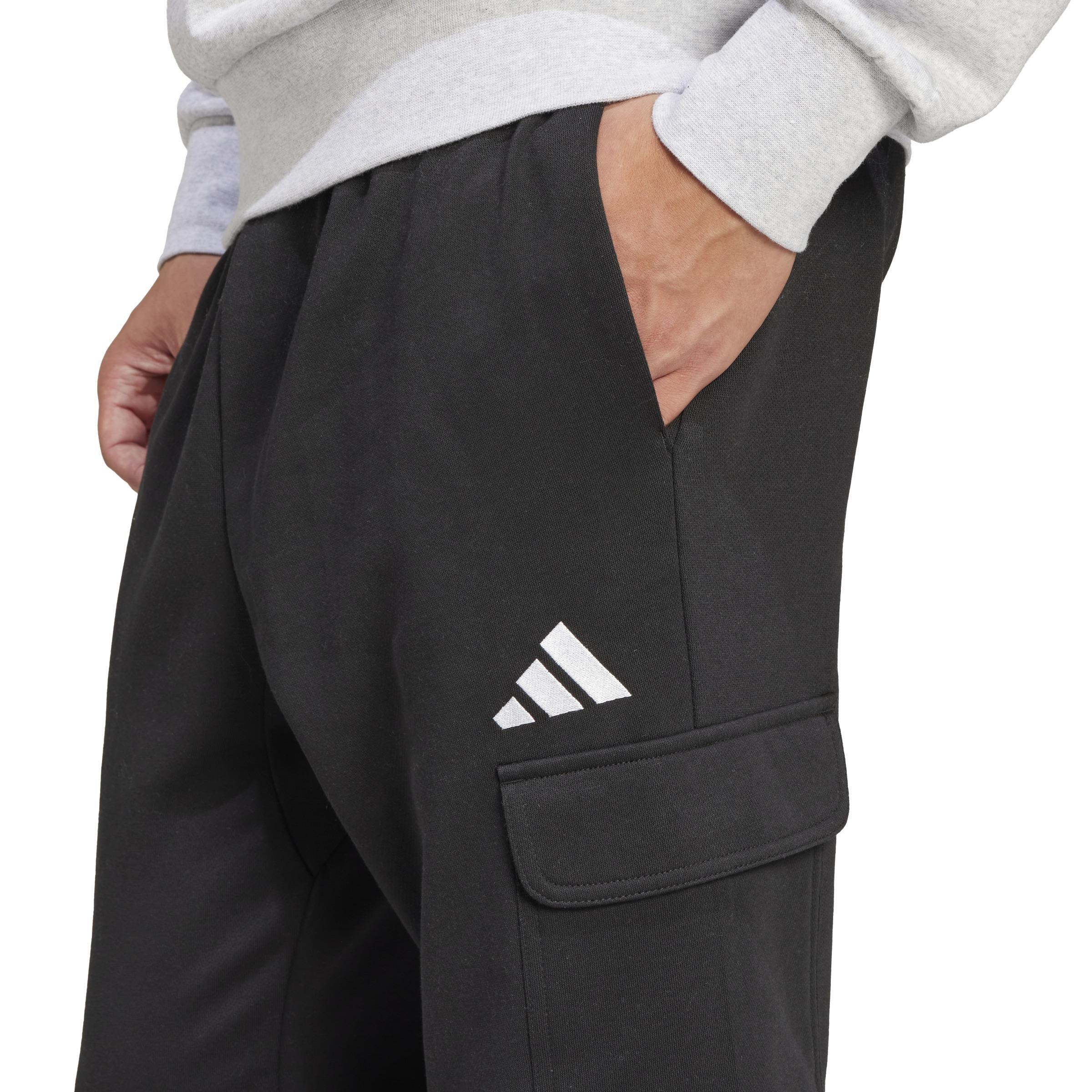 Essentials Feelcozy Fleece Cargo Joggers, Black, , large image number 2