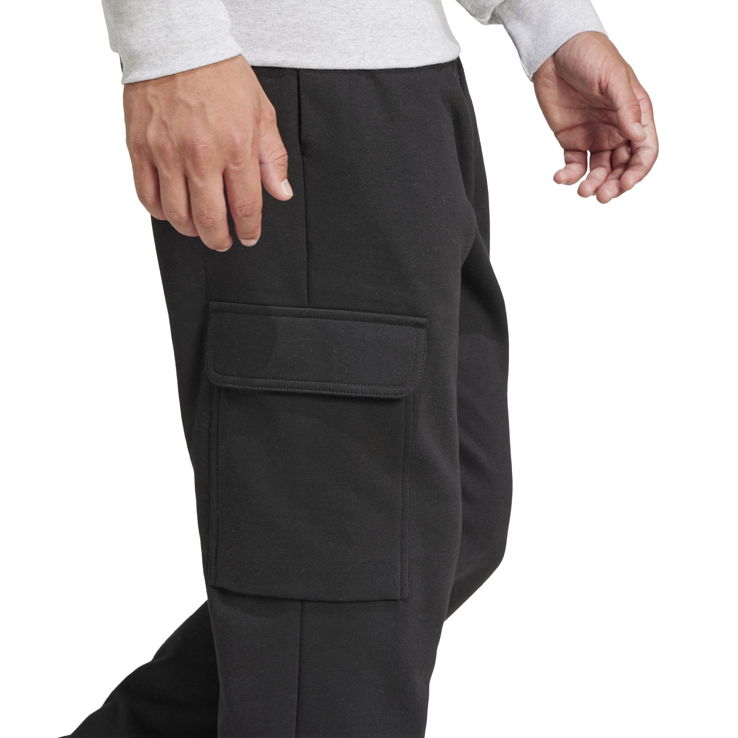 Essentials Feelcozy Fleece Cargo Joggers, Black, , large image number 3