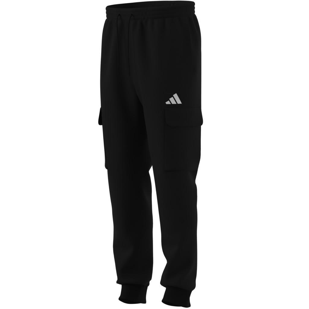 Essentials Feelcozy Fleece Cargo Joggers, Black, , large image number 5