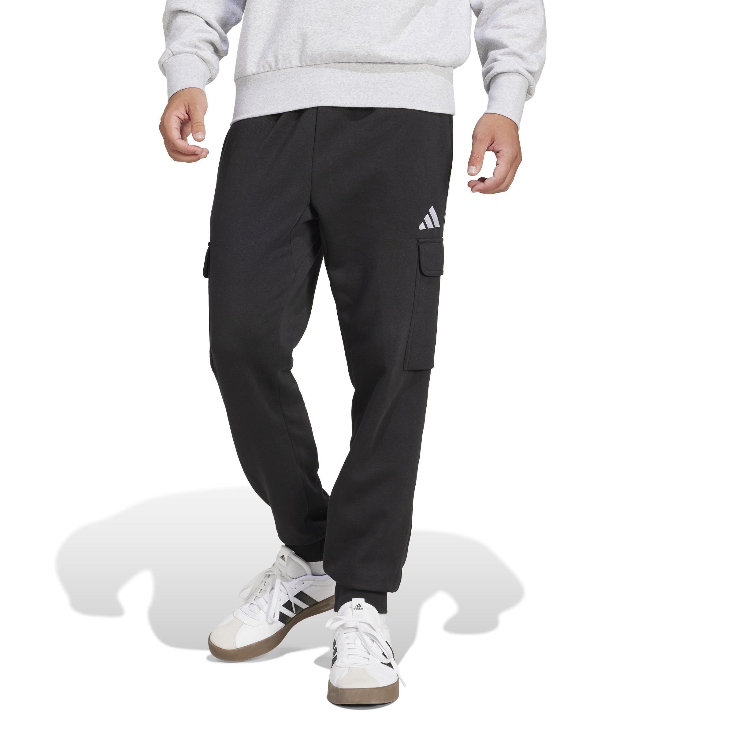 Essentials Feelcozy Fleece Cargo Joggers, Black, , large image number 9