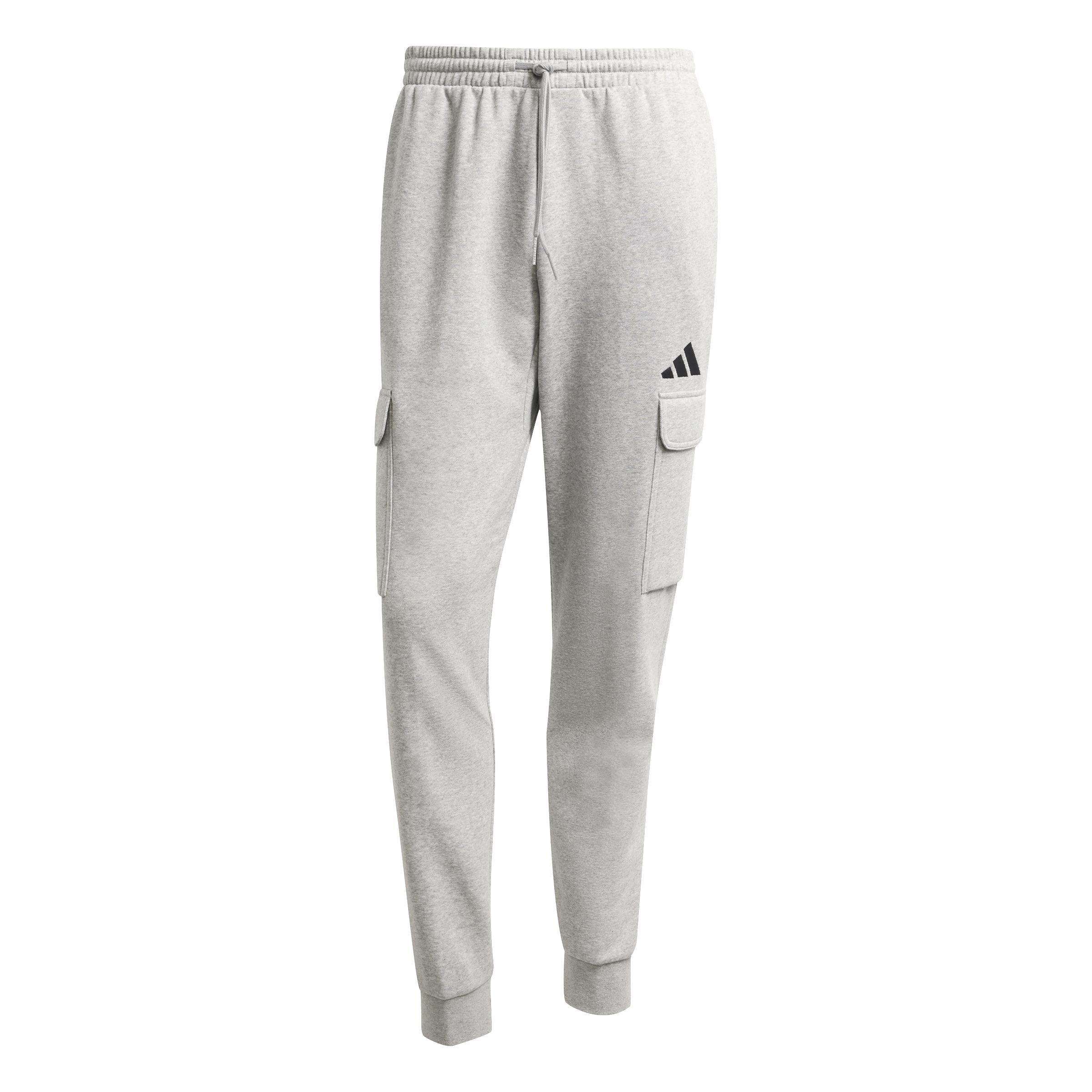 Essentials Feelcozy Fleece Cargo Joggers, Grey, A701_ONE, large image number 0