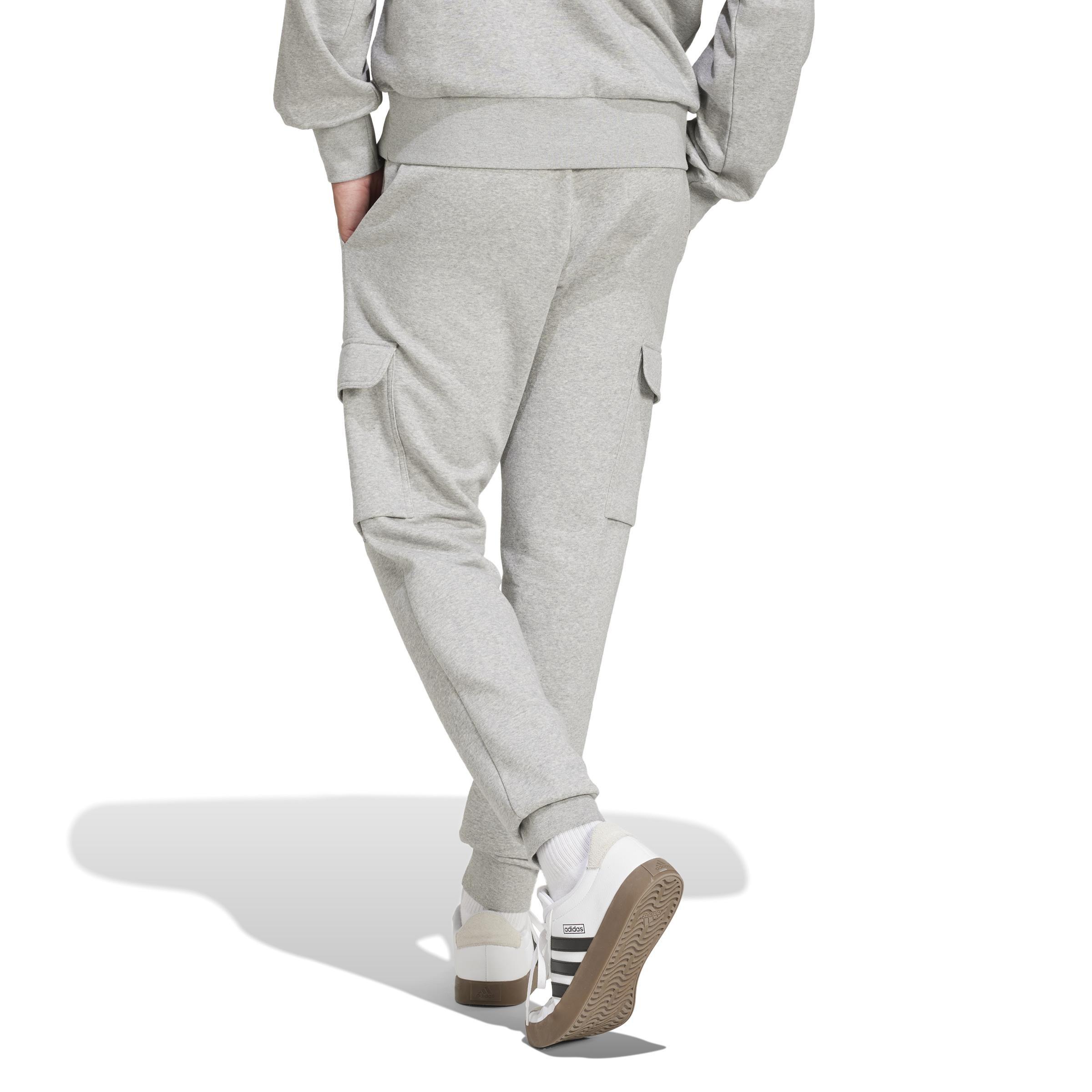 Essentials Feelcozy Fleece Cargo Joggers, Grey, A701_ONE, large image number 1