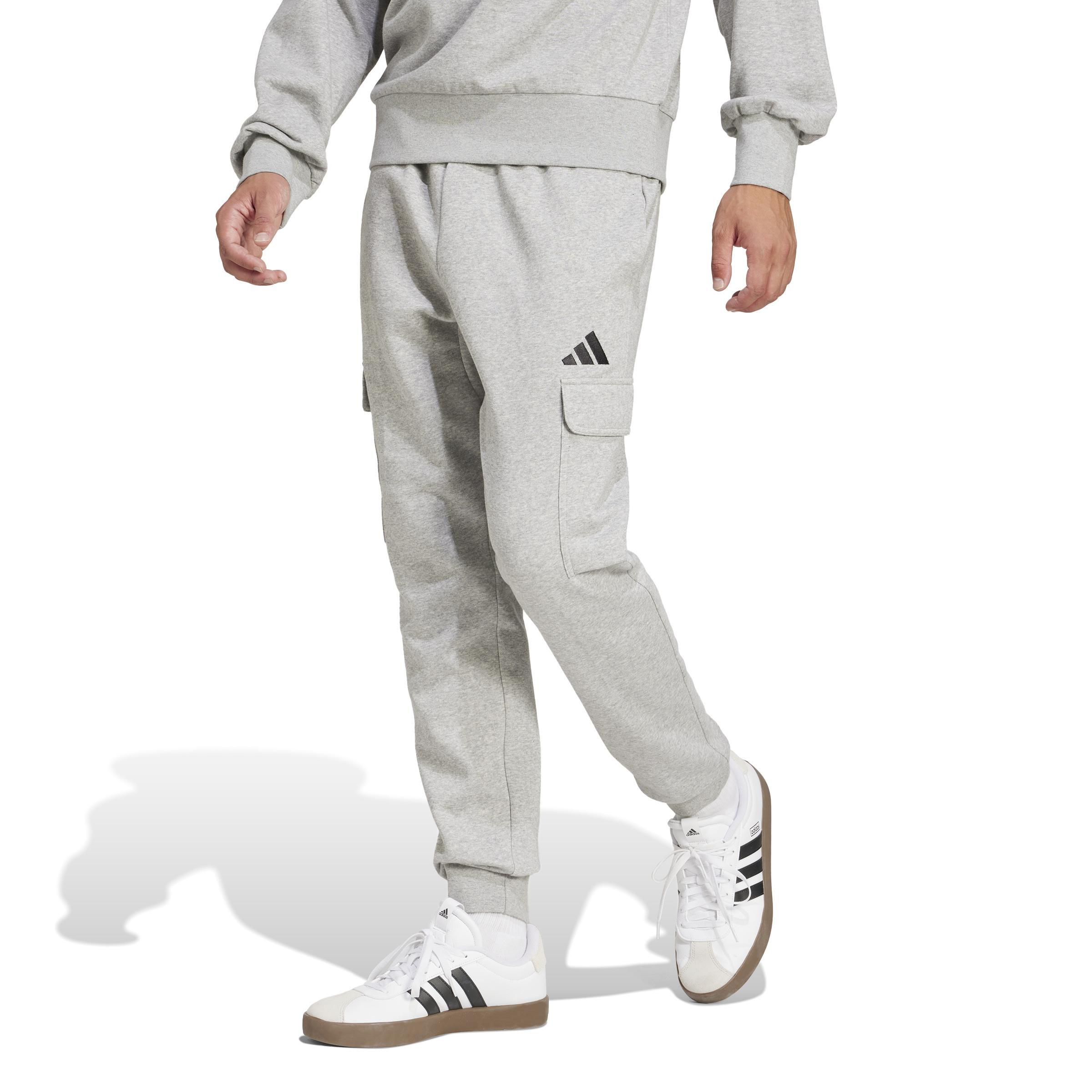 Essentials Feelcozy Fleece Cargo Joggers, Grey, , large image number 6