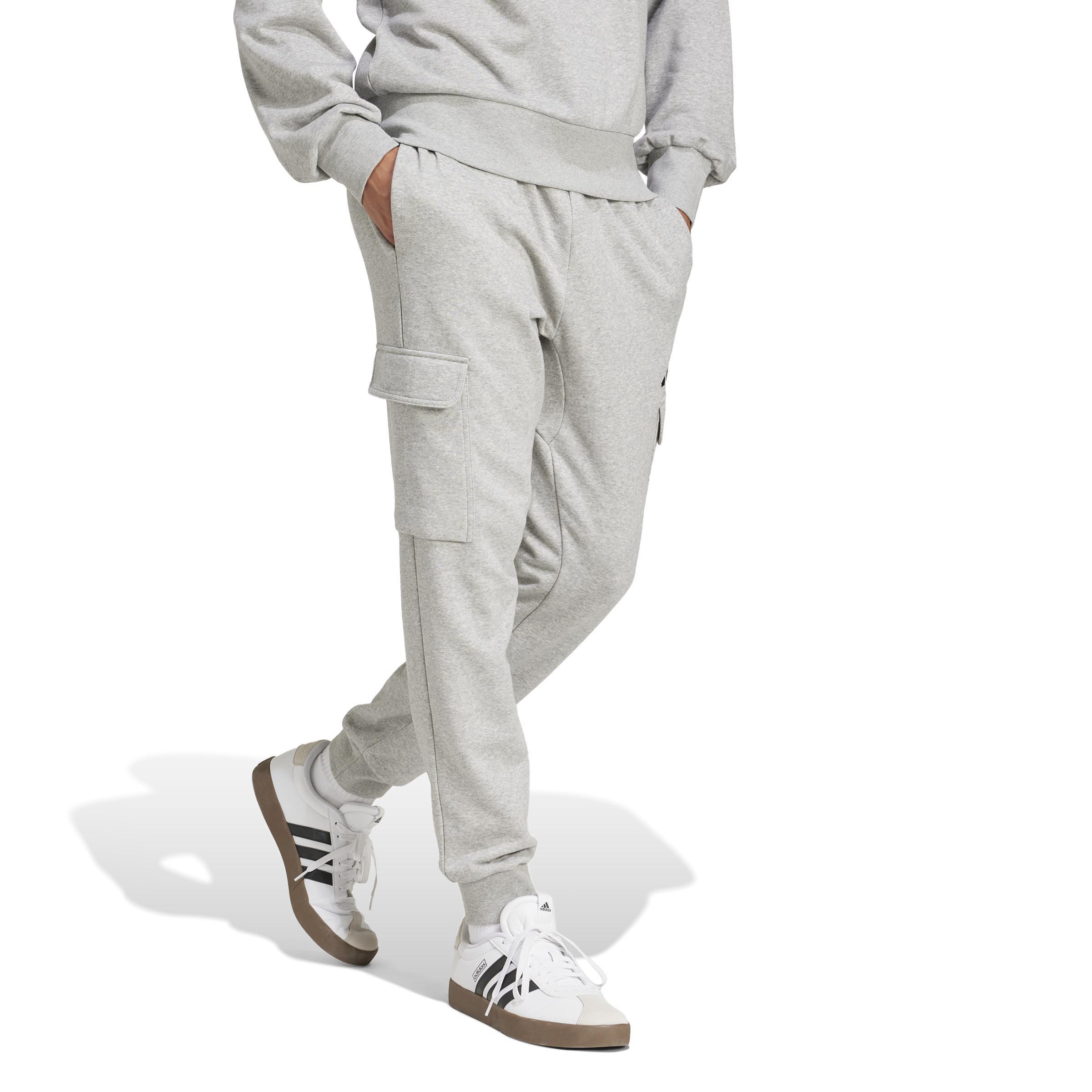 Essentials Feelcozy Fleece Cargo Joggers, Grey, , large image number 10