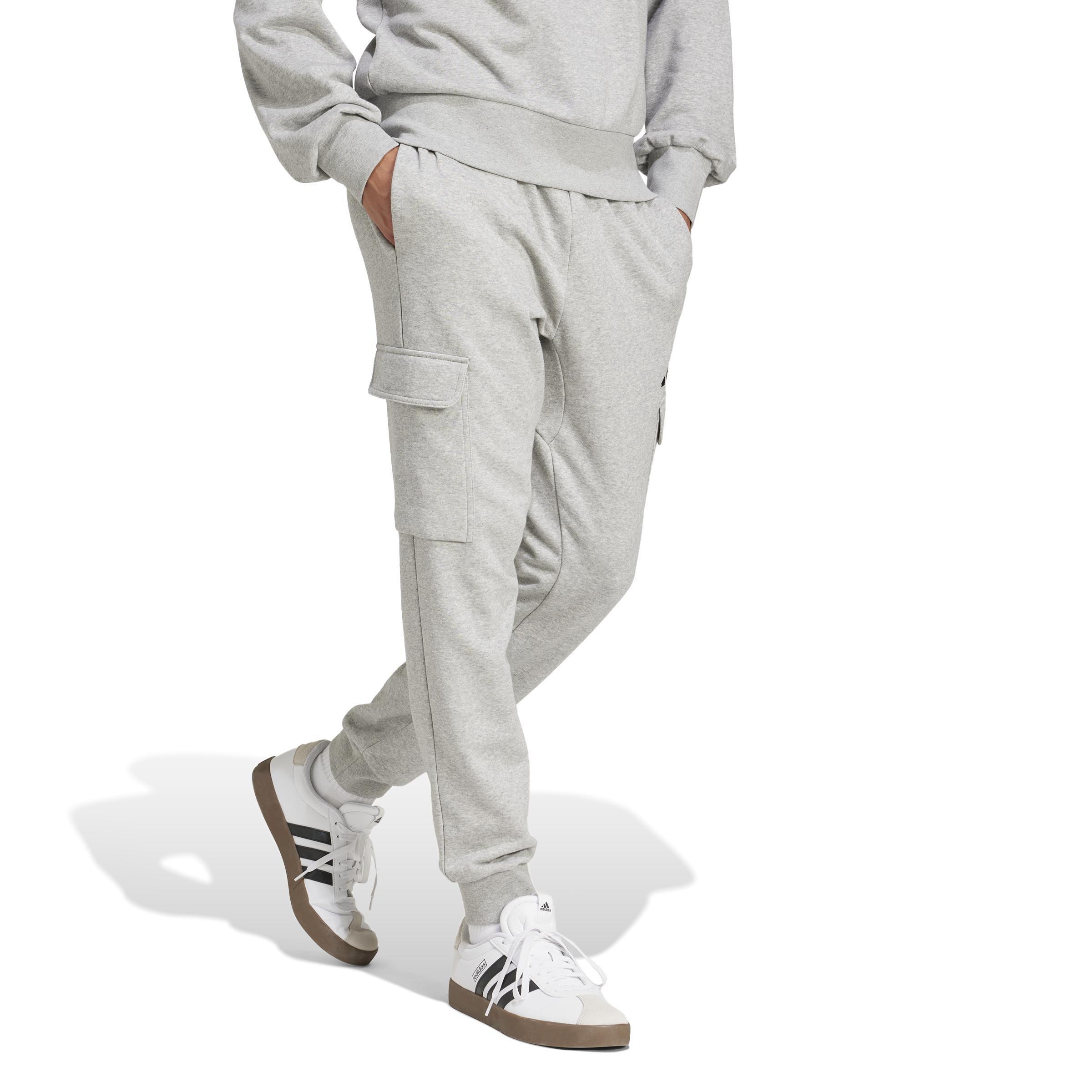 Essentials Feelcozy Fleece Cargo Joggers, Grey, A701_ONE, large image number 10