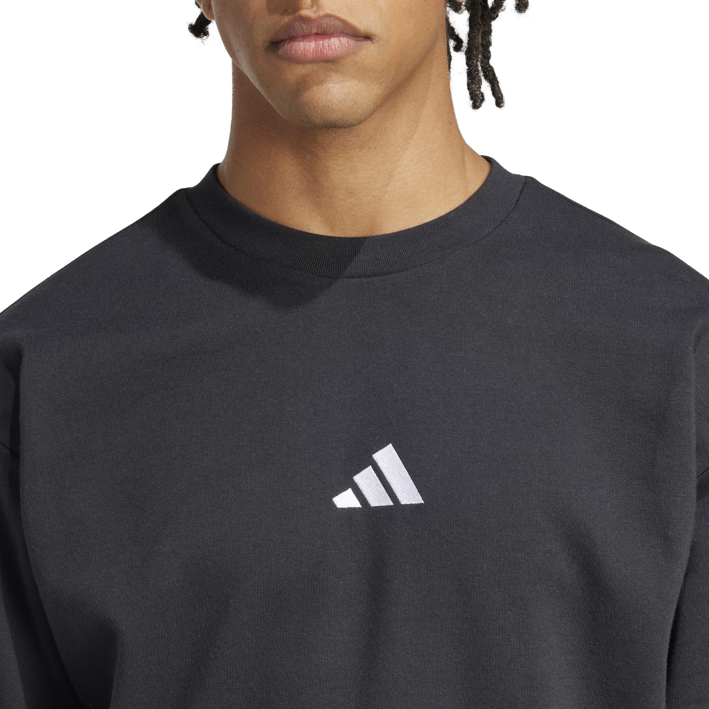 Essentials Feelcozy French Terry Sweatshirt, Black, A701_ONE, large image number 2