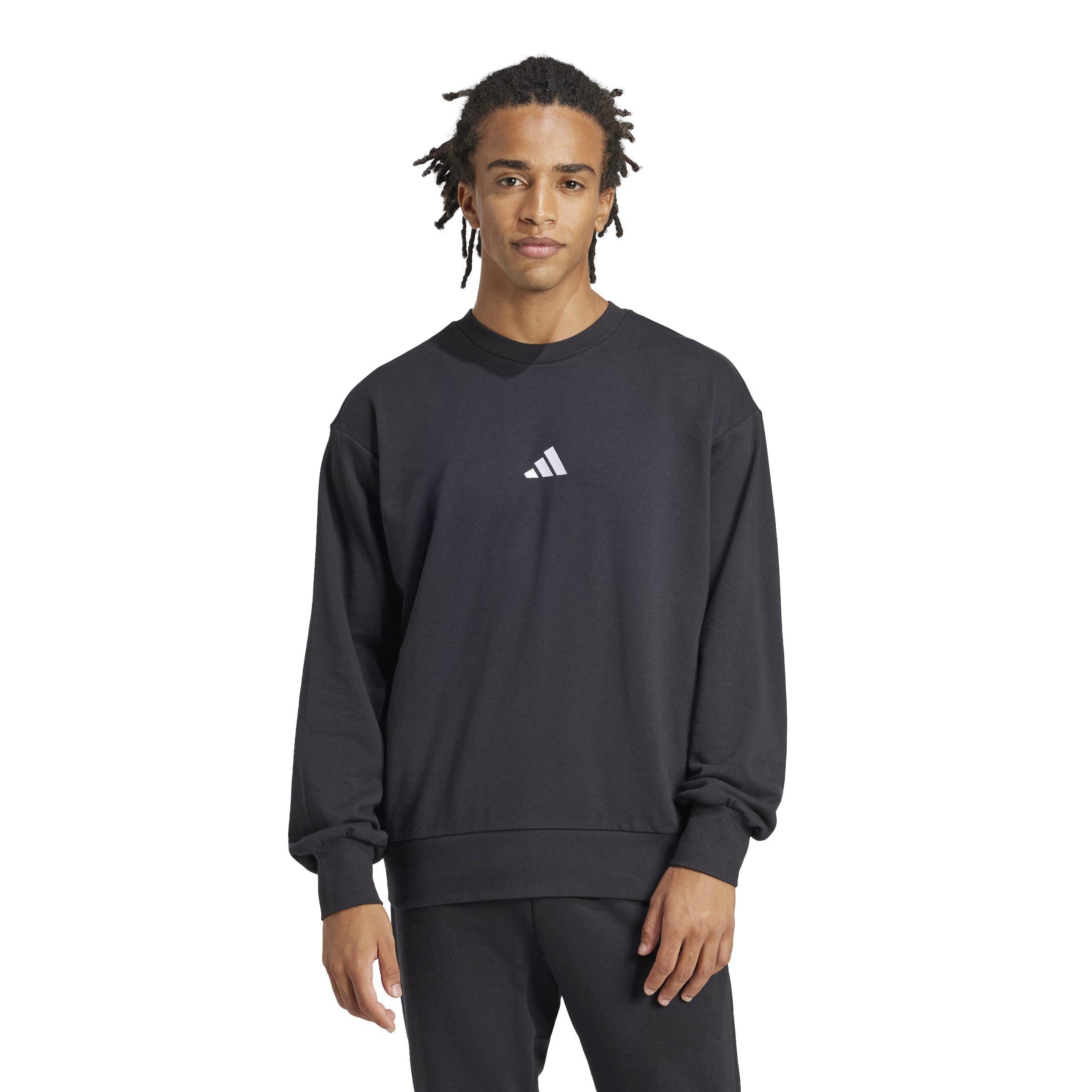 Essentials Feelcozy French Terry Sweatshirt, Black, A701_ONE, large image number 12