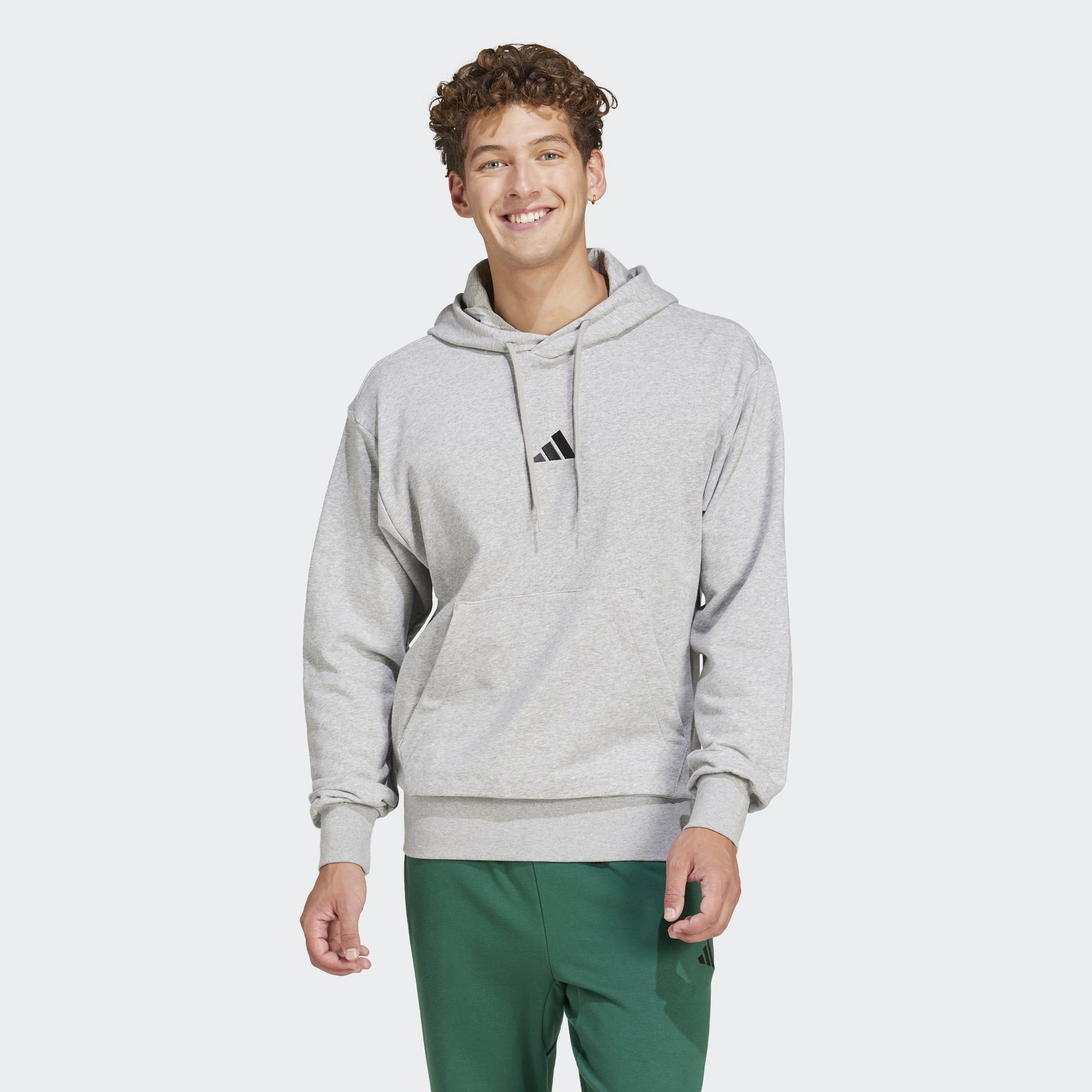 Essentials Feelcozy French Terry Hoodie, Grey, A701_ONE, large image number 4