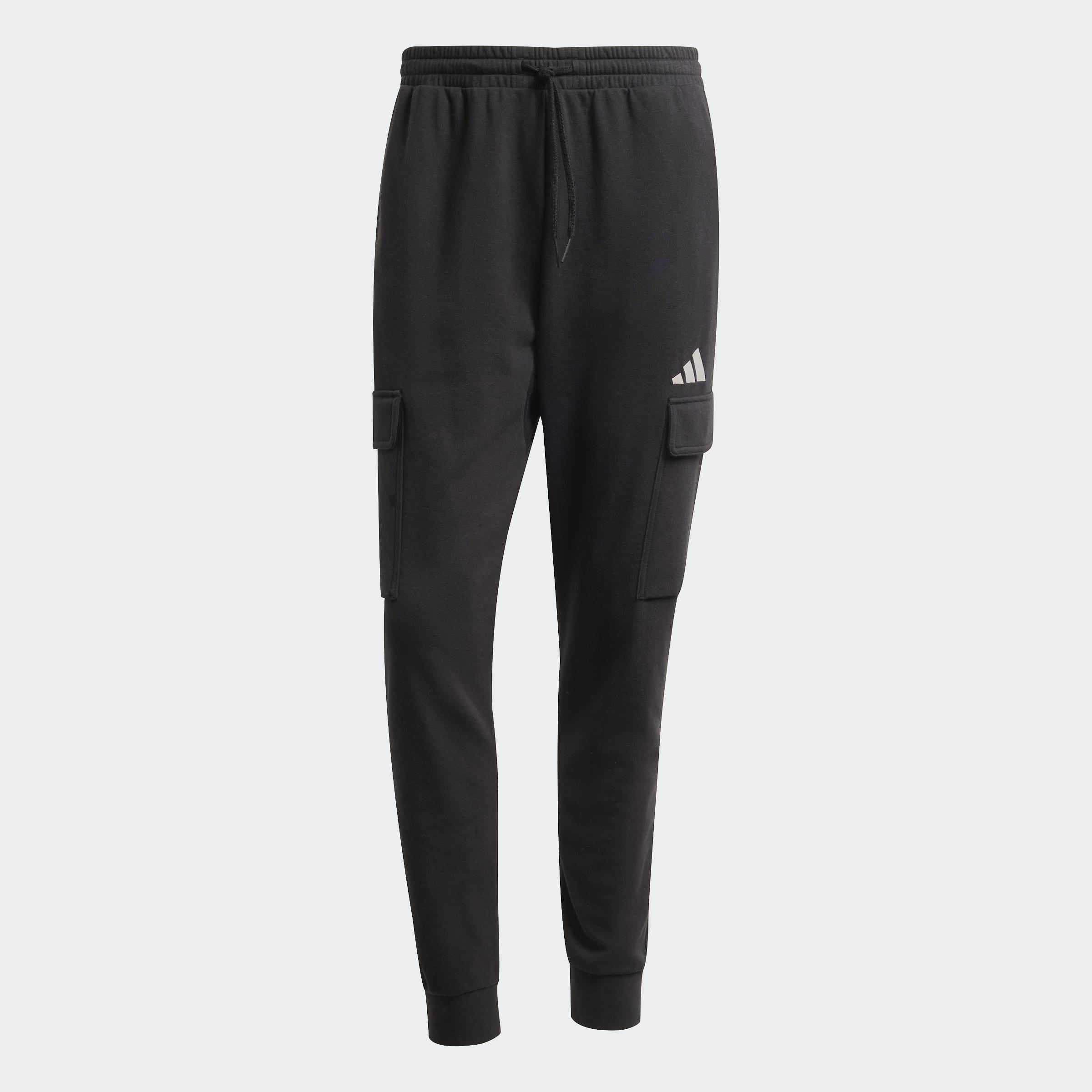 Essentials Feelcozy French Terry Cuffed Joggers, Black