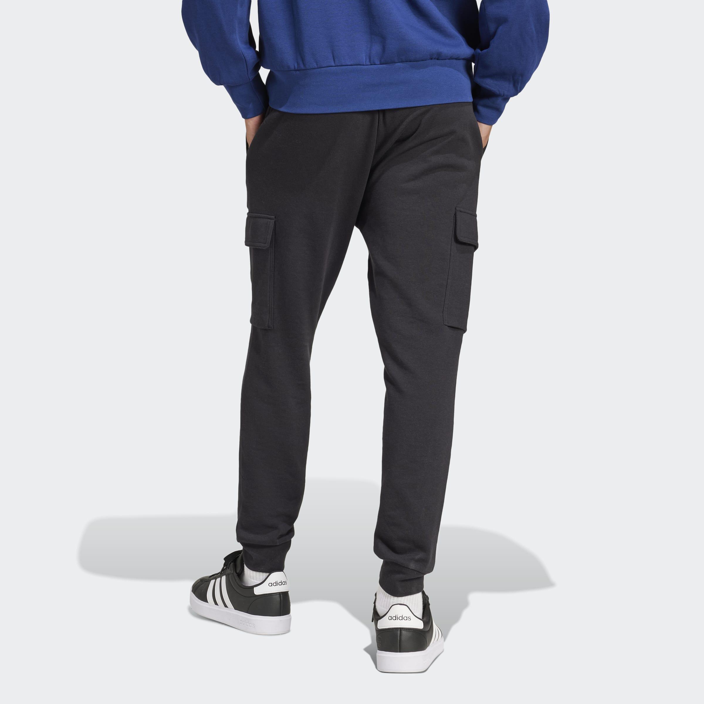 Essentials Feelcozy French Terry Cuffed Joggers, Black, A701_ONE, medium