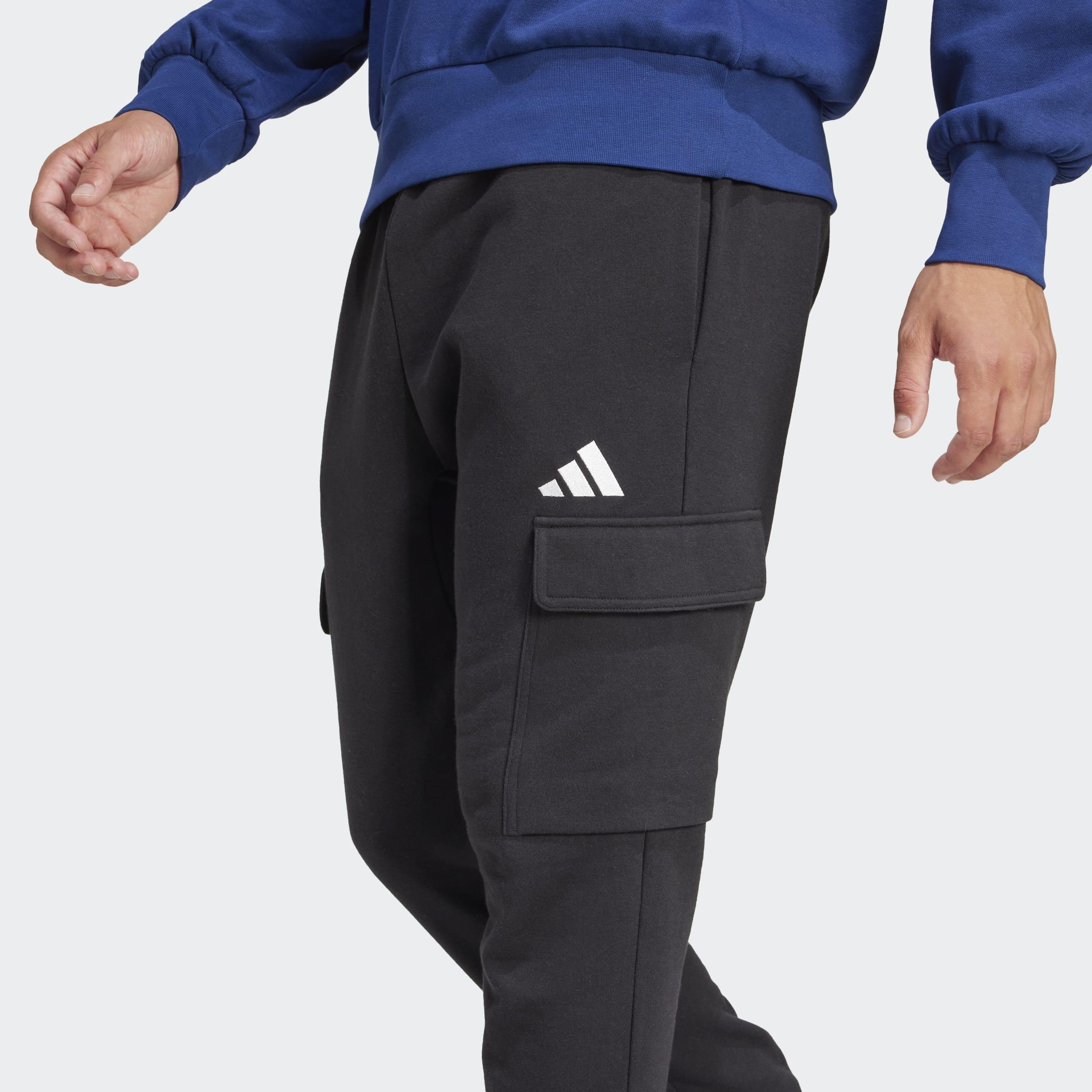 Essentials Feelcozy French Terry Cuffed Joggers, Black, A701_ONE, medium