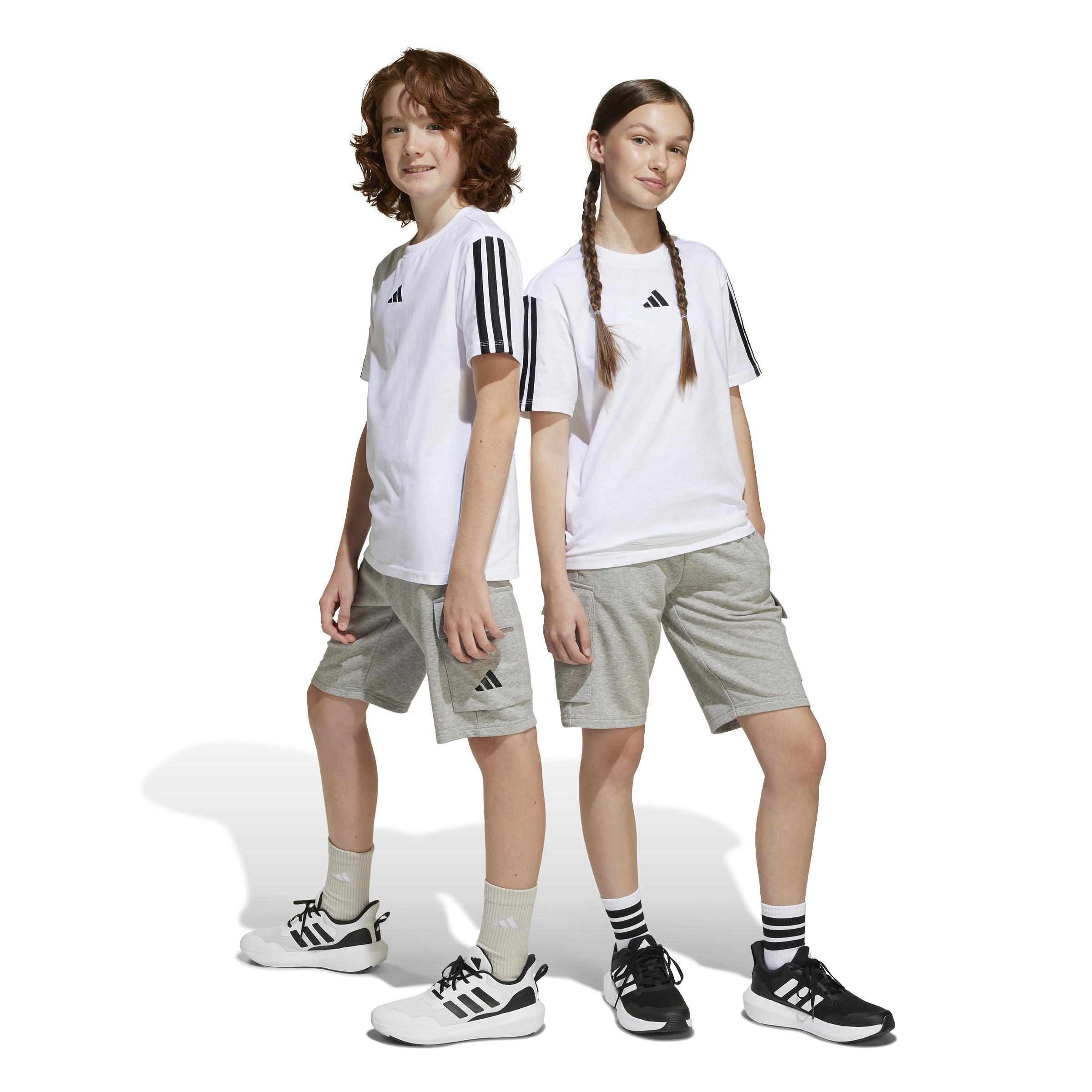 Unisex Essentials Cargo Shorts Kids, Grey, A701_ONE, large image number 12