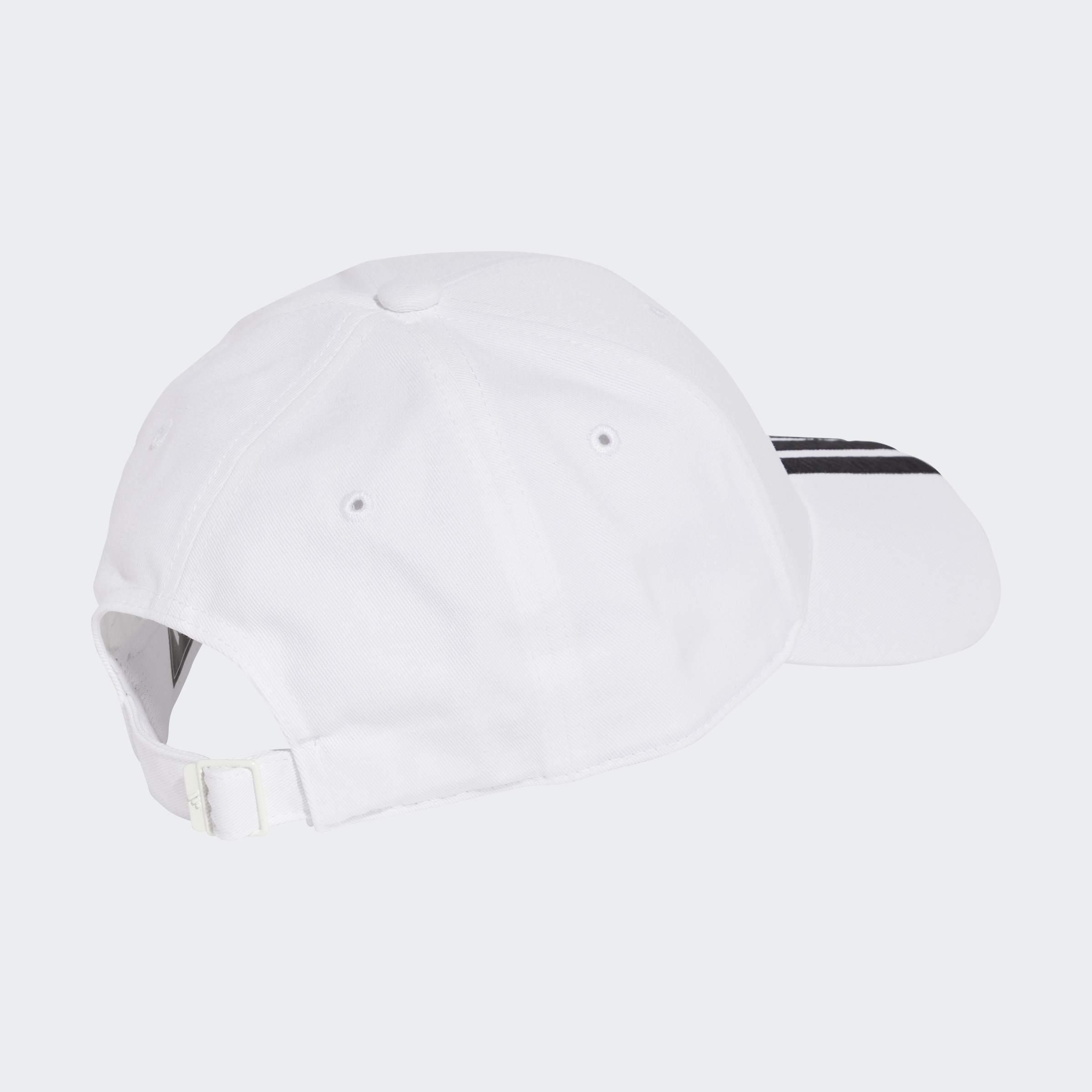 Unisex 3-Stripes New Logo Baseball Cap, White, , large image number 1