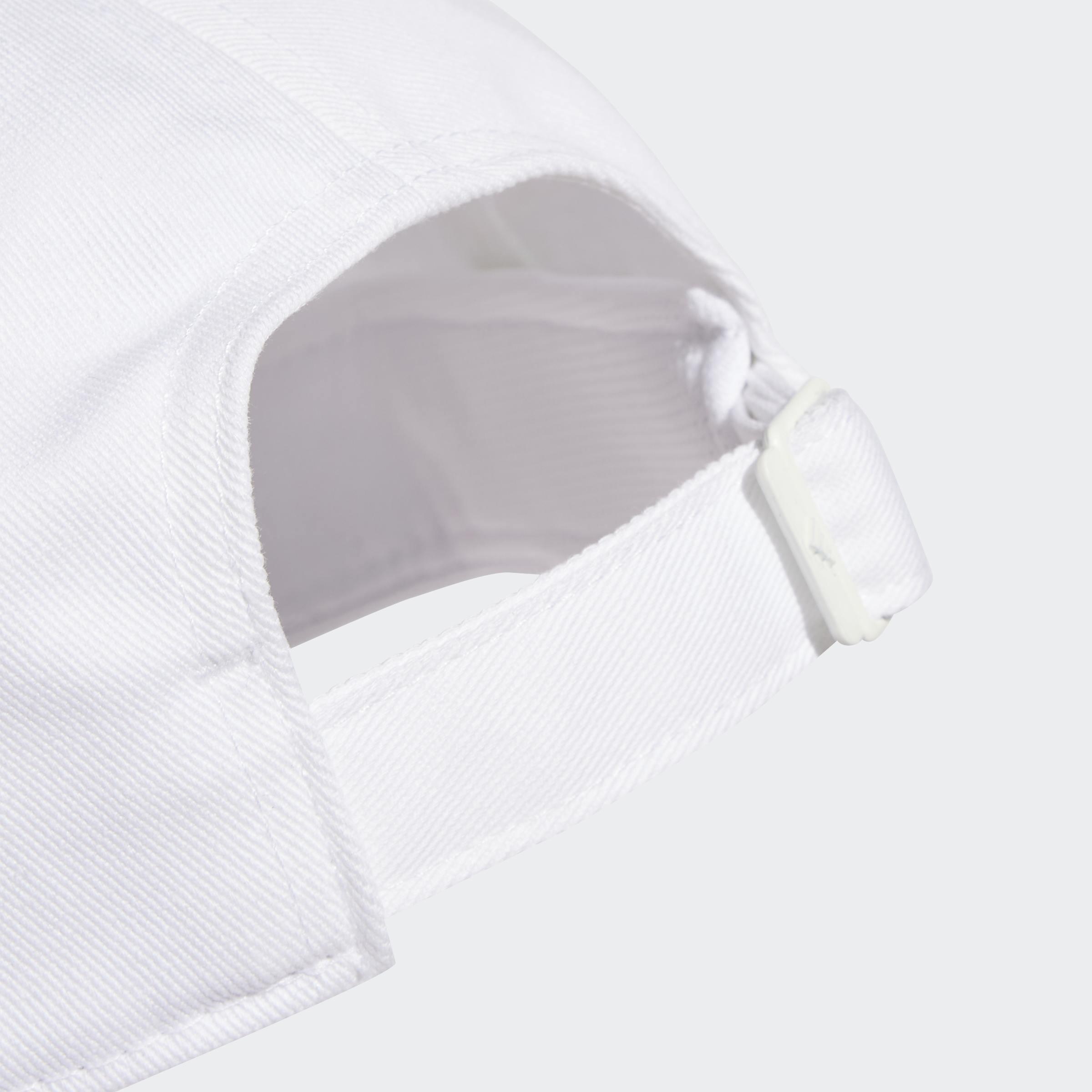Unisex 3-Stripes New Logo Baseball Cap, White, , large image number 3