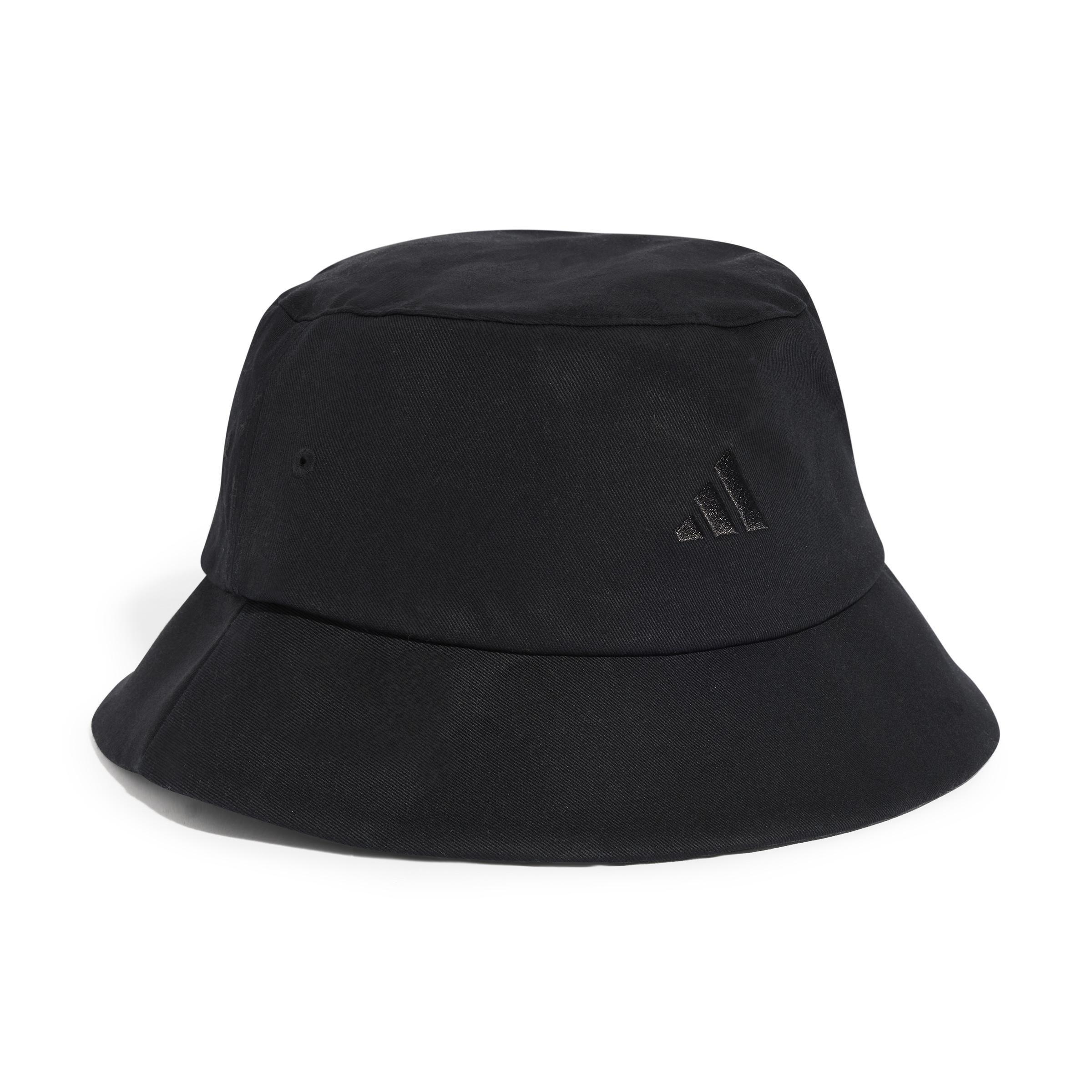 Unisex 3-Stripes Bucket Hat, Black, , large image number 0