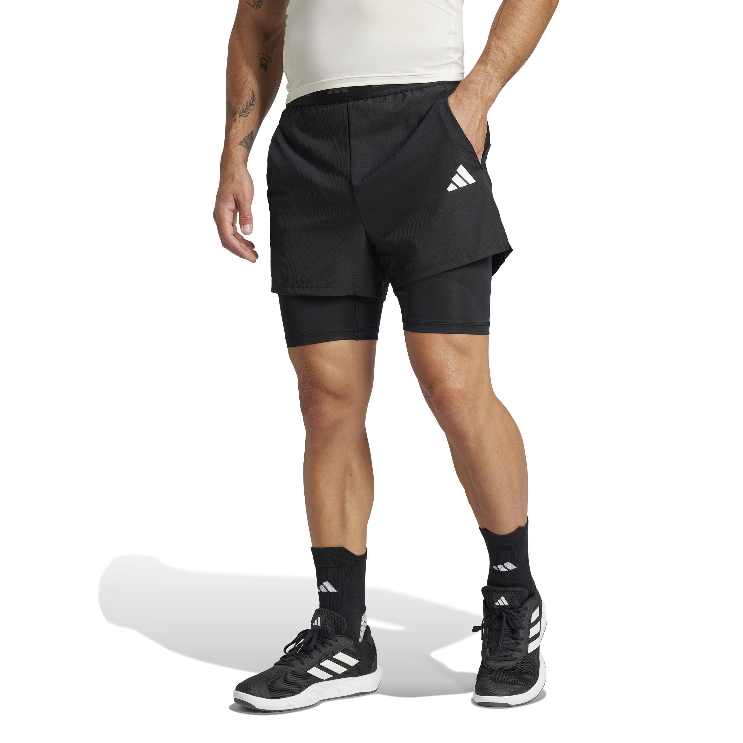 Gym+ 2-in-1 Shorts, Black, , large image number 7
