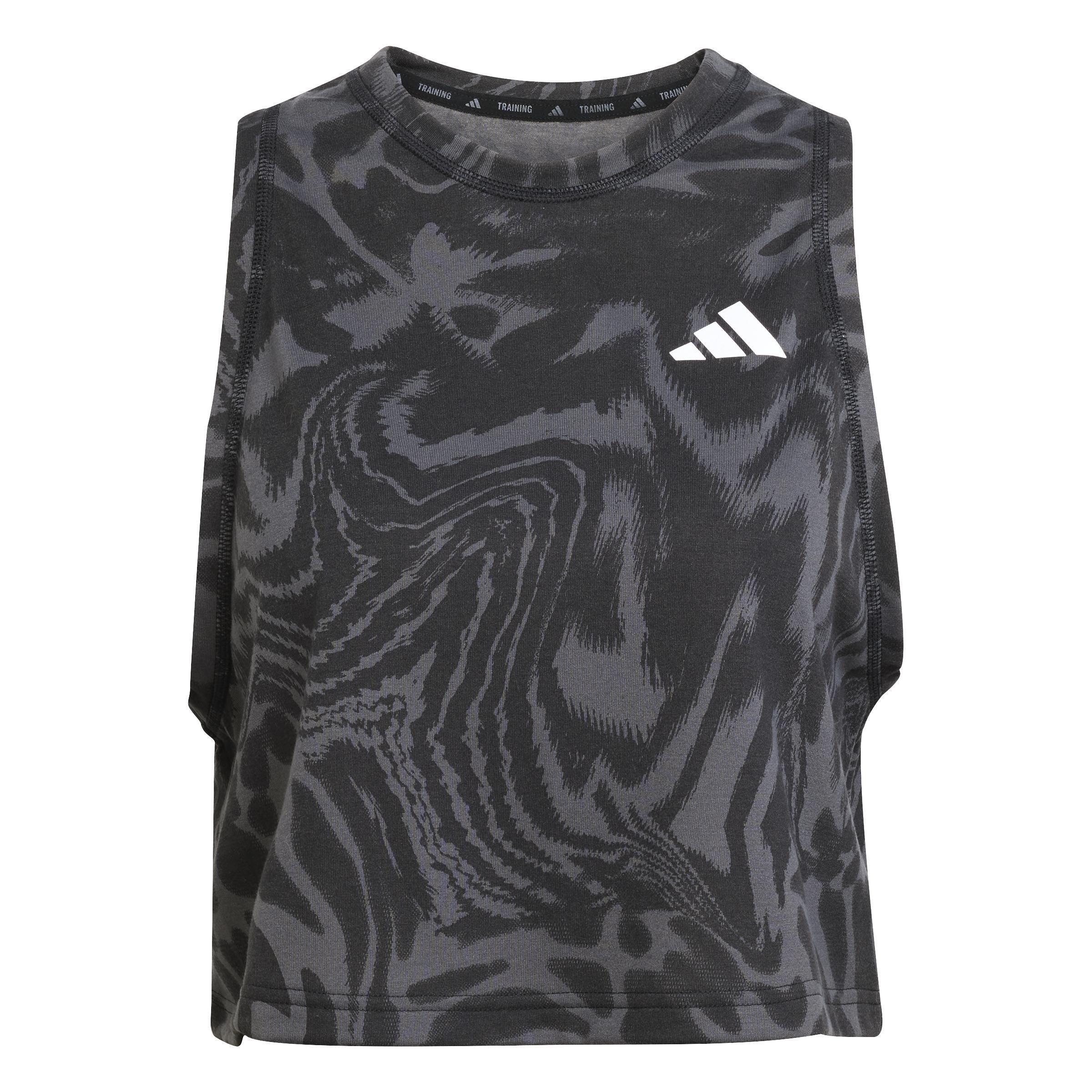 Train Essentials Allover Print Workout Tank Top, Black, A701_ONE, large image number 0