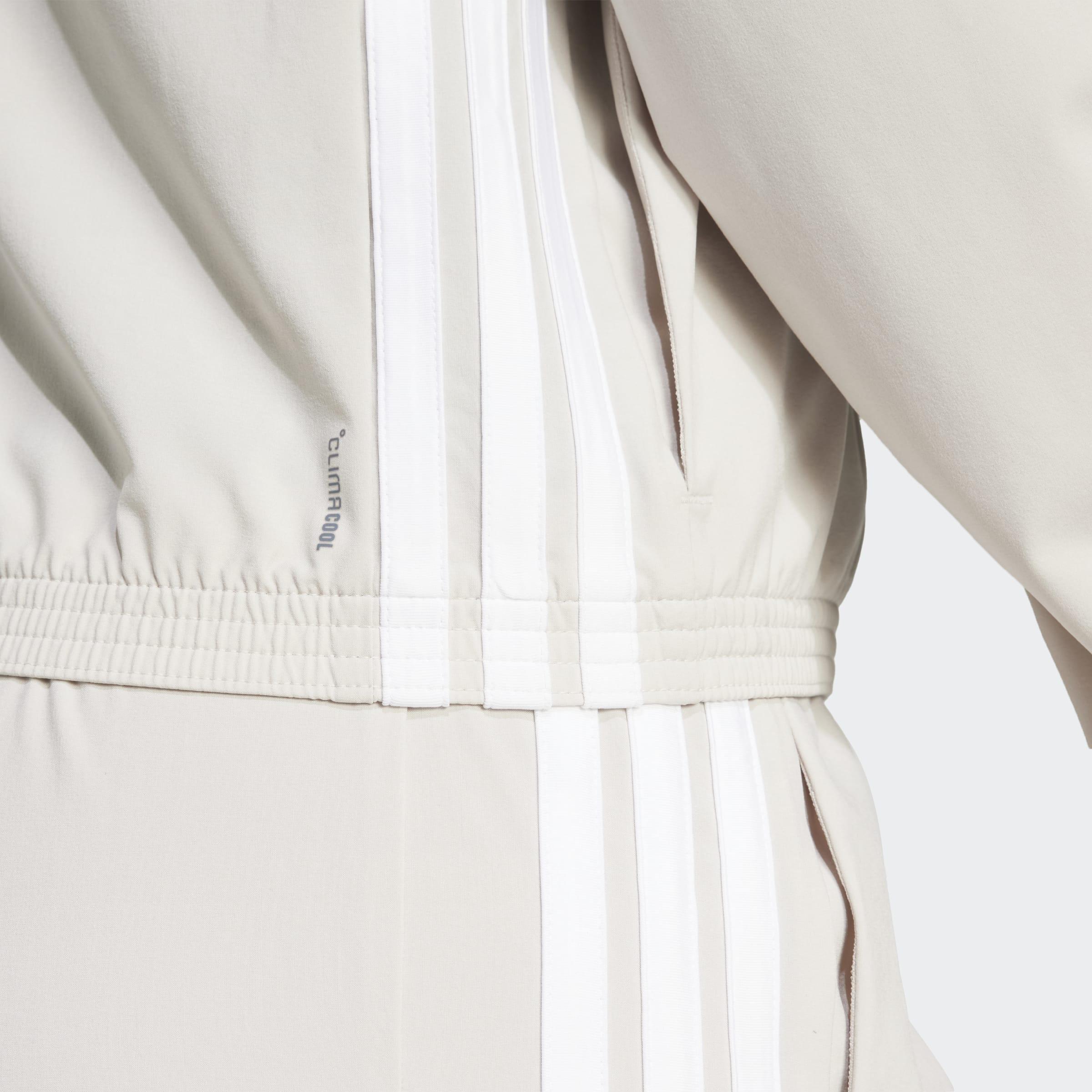 Train Essentials 3-Stripes Woven Warm-Up Jacket, Grey, A701_ONE, large image number 2
