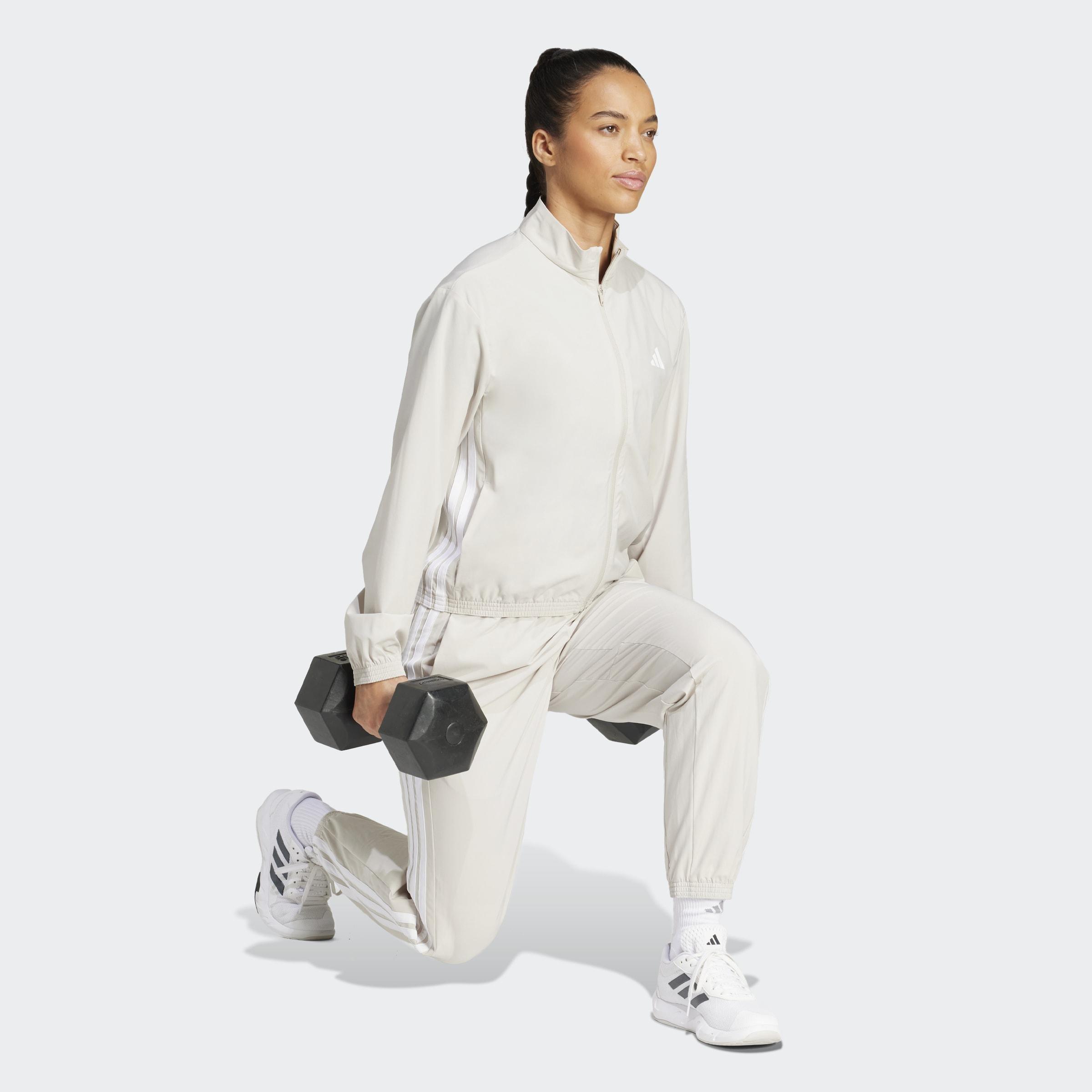 Train Essentials 3-Stripes Woven Warm-Up Jacket, Grey, A701_ONE, large image number 4