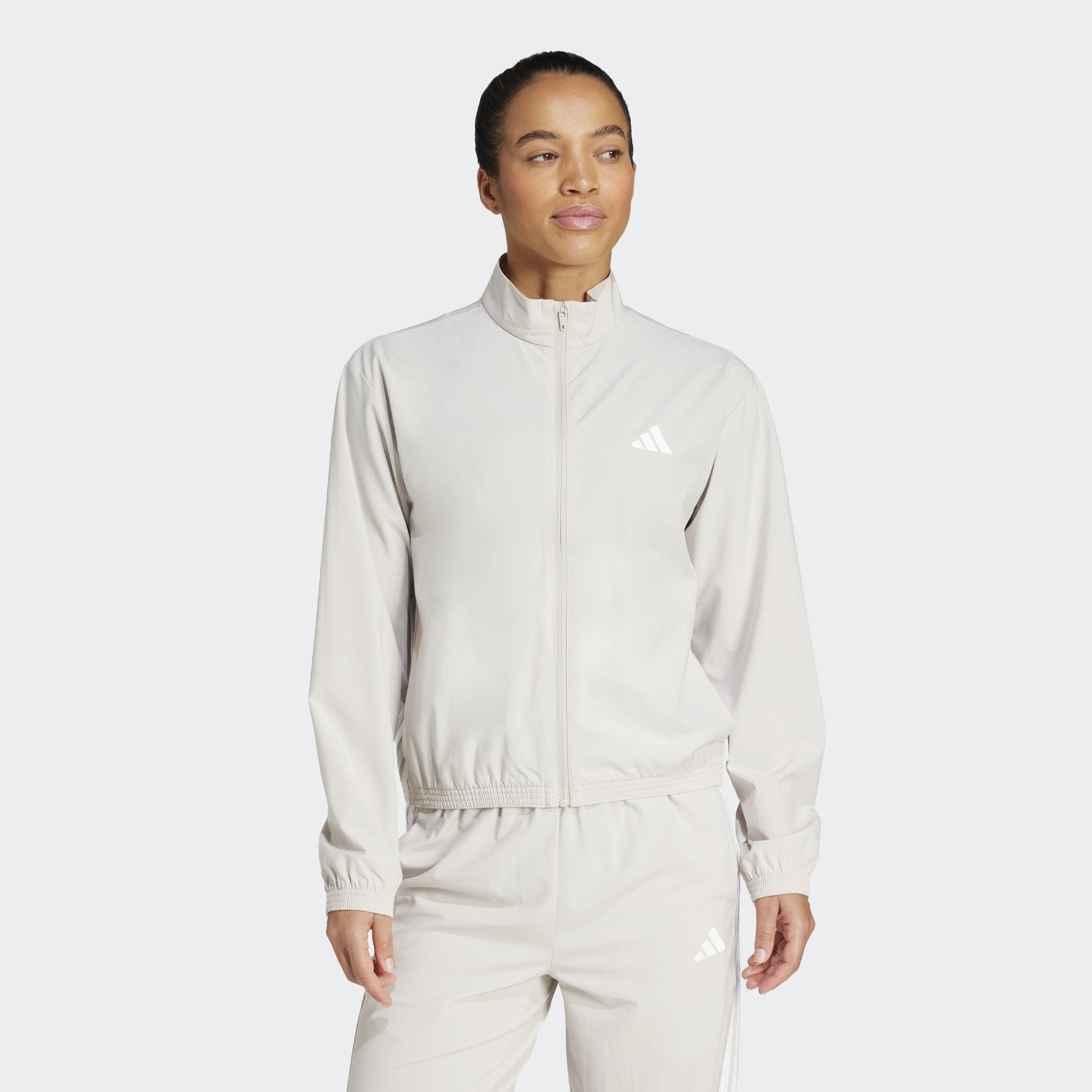 Train Essentials 3-Stripes Woven Warm-Up Jacket, Grey, A701_ONE, large image number 5