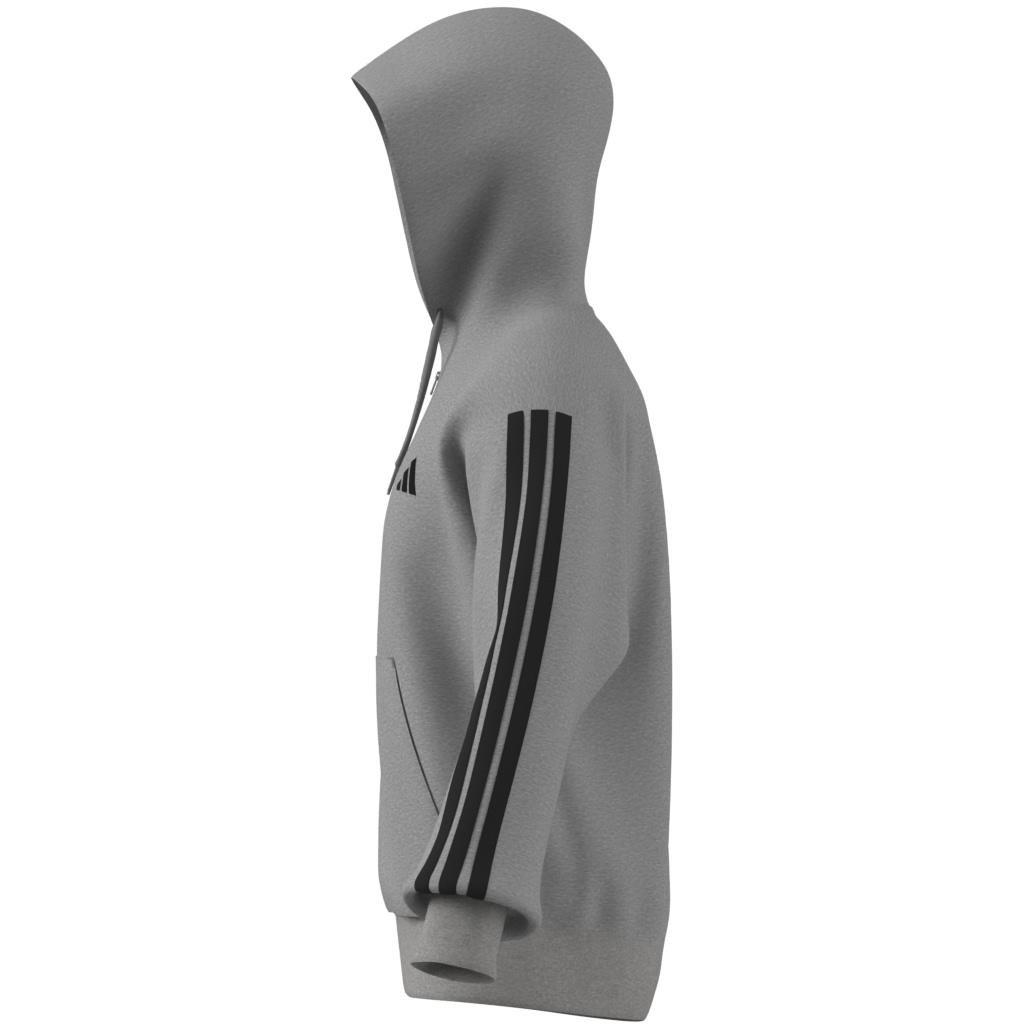 Essentials 3-Stripes French Terry Full-Zip Hoodie, Grey, , large image number 4