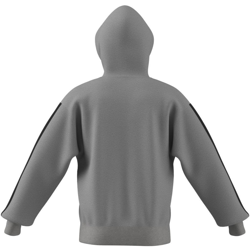 Essentials 3-Stripes French Terry Full-Zip Hoodie, Grey, , large image number 6