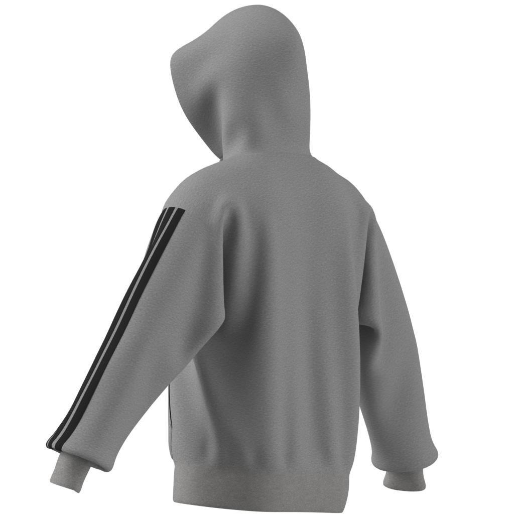 Essentials 3-Stripes French Terry Full-Zip Hoodie, Grey, , large image number 10