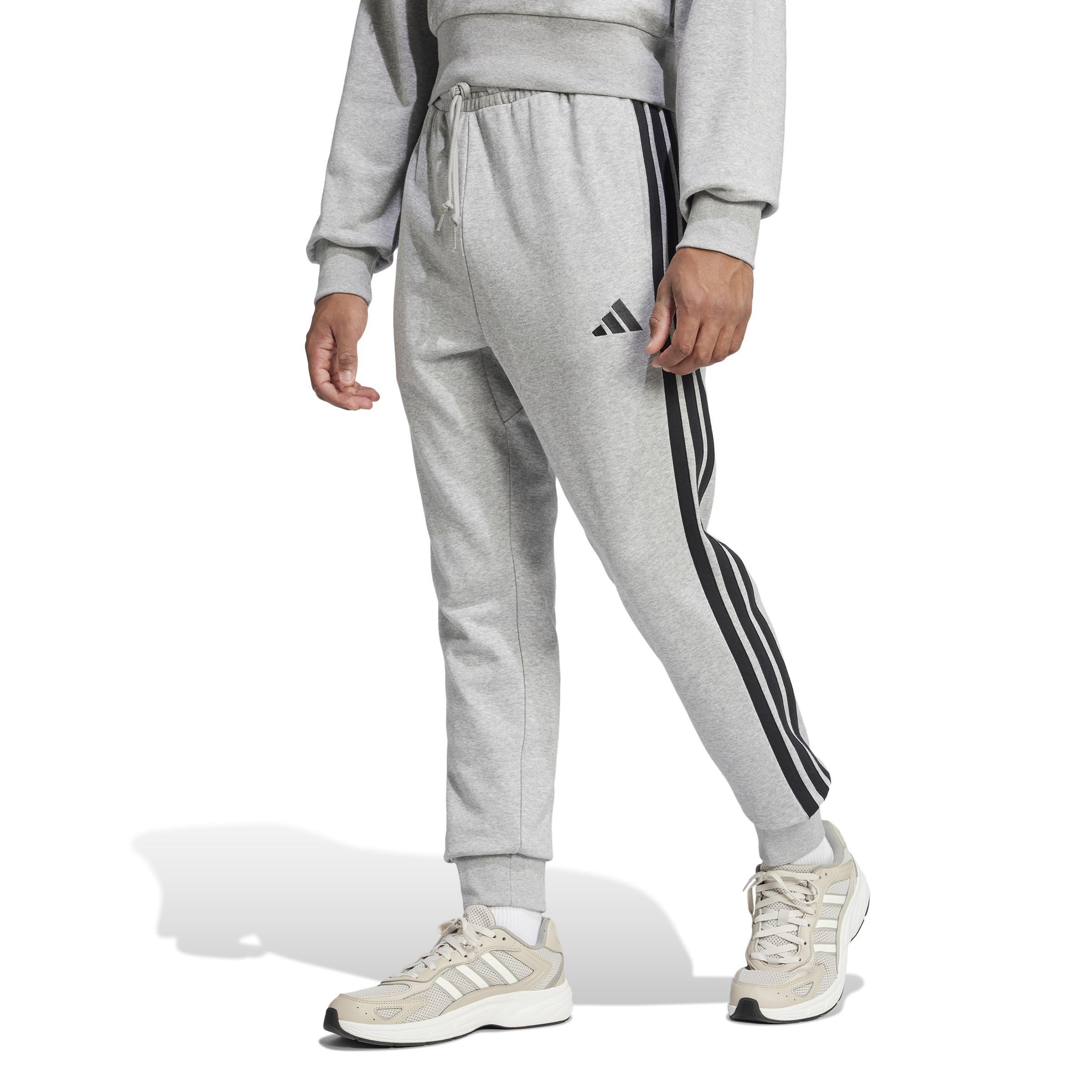 Essential 3-Stripes French Terry Joggers, Grey, A701_ONE, large image number 12