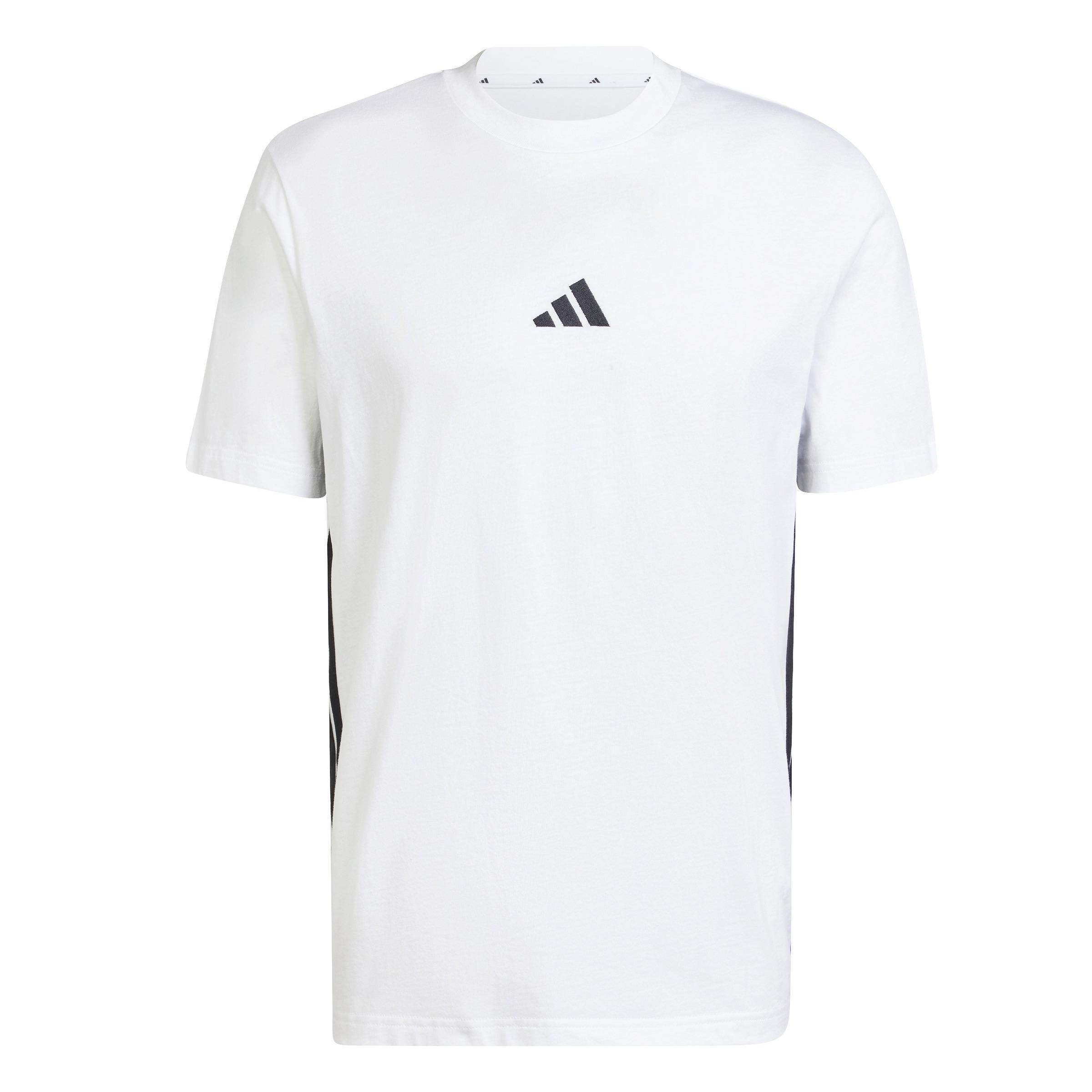 Essentials 3-Stripes Single Jersey T-Shirt, White, A701_ONE, large image number 0