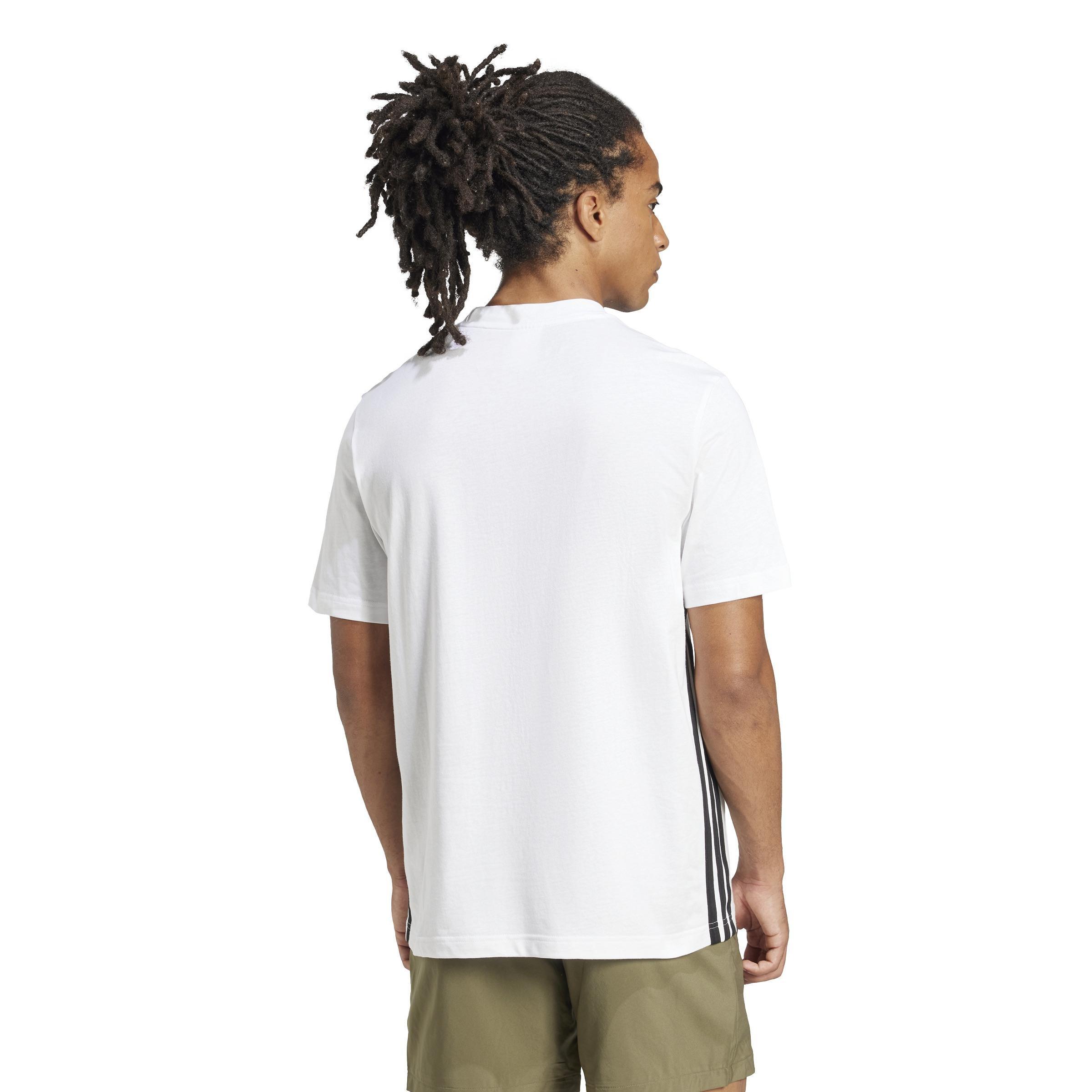 Essentials 3-Stripes Single Jersey T-Shirt, White, A701_ONE, large image number 1