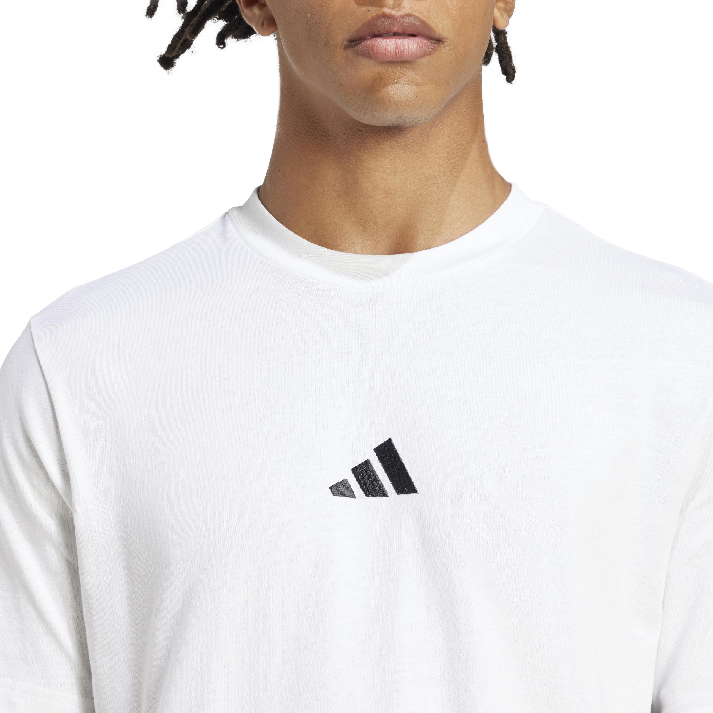 Essentials 3-Stripes Single Jersey T-Shirt, White, A701_ONE, large image number 2