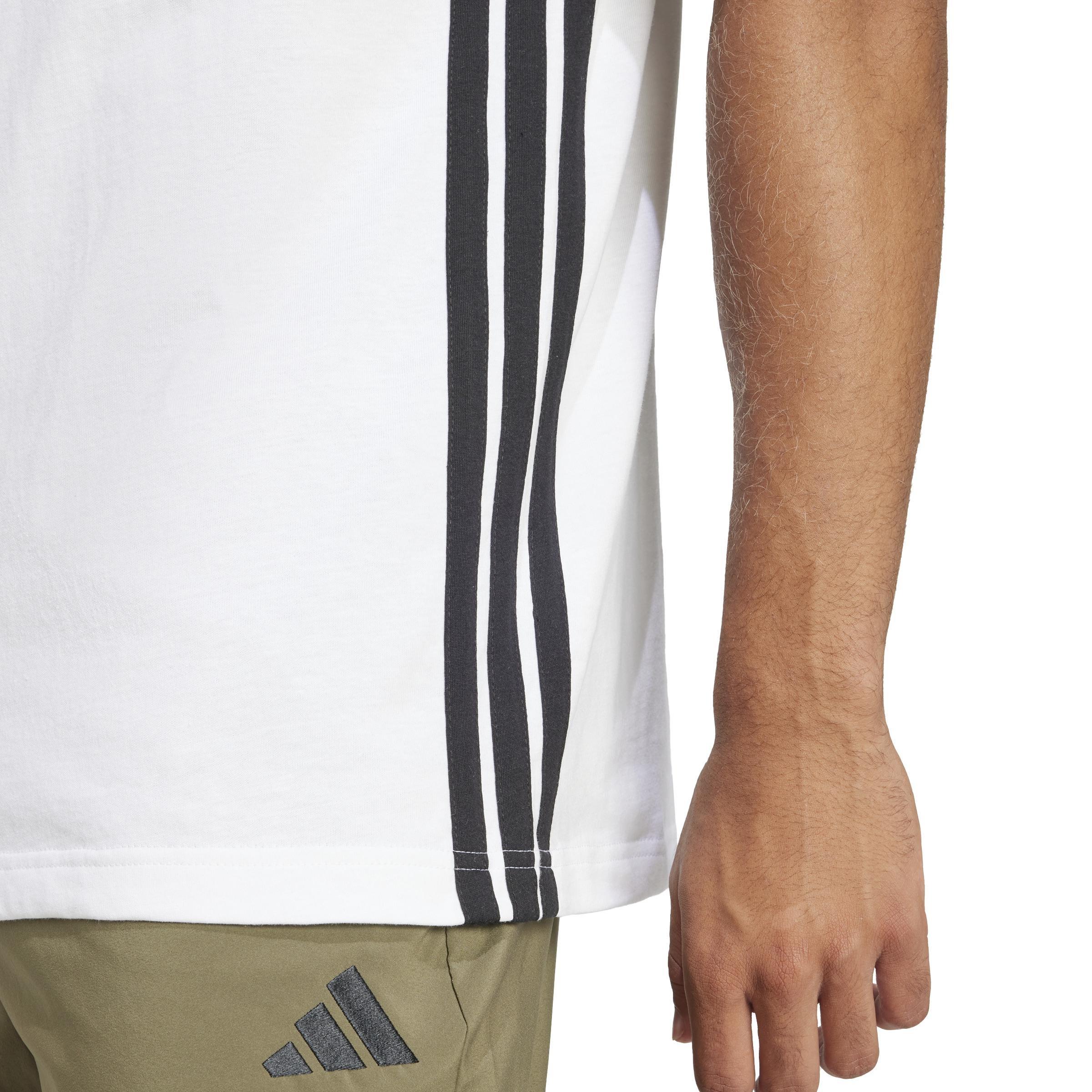 Essentials 3-Stripes Single Jersey T-Shirt, White, A701_ONE, large image number 3